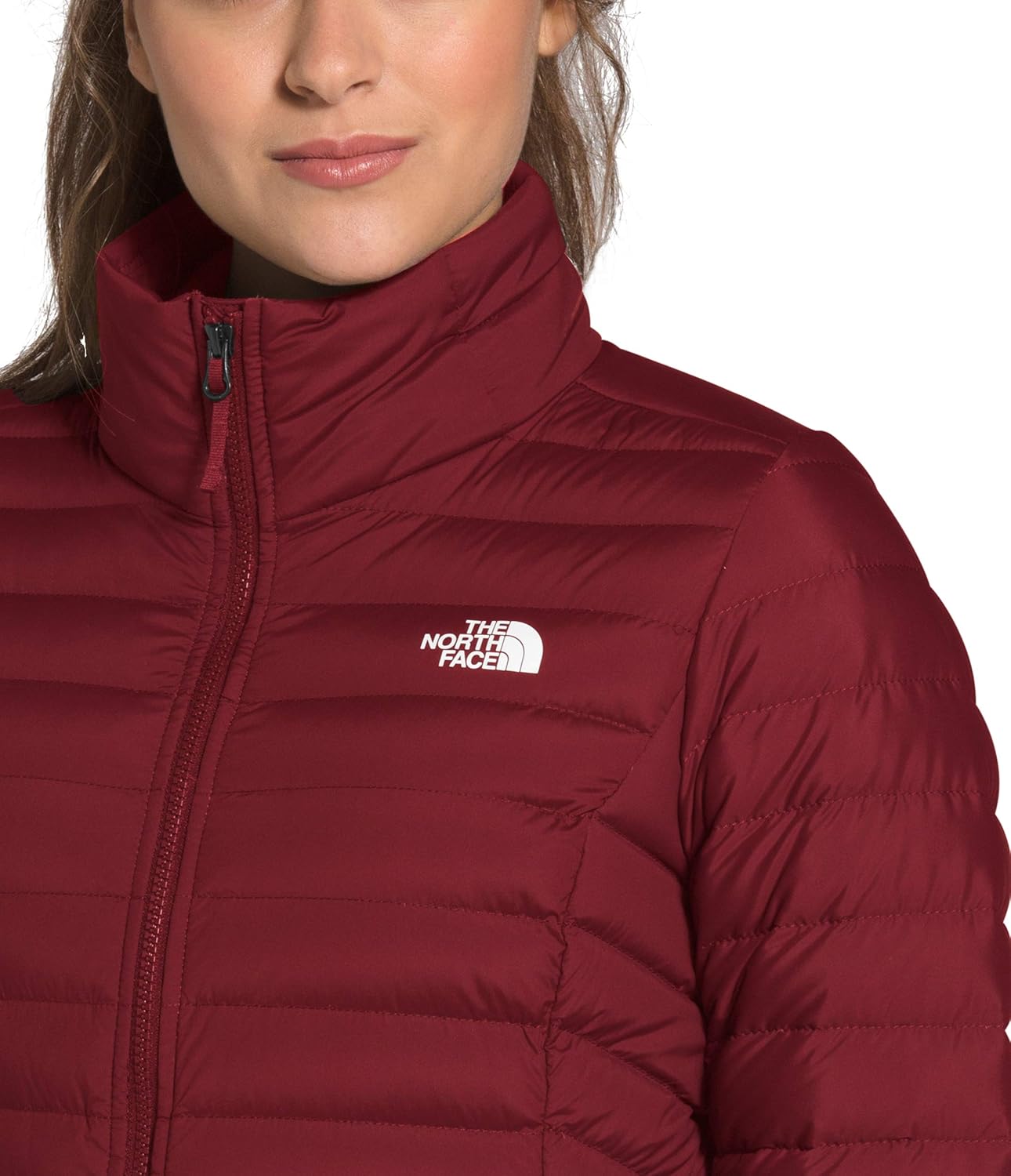 THE NORTH FACE Women's Stretch Down Jacket, Pomegranate, S