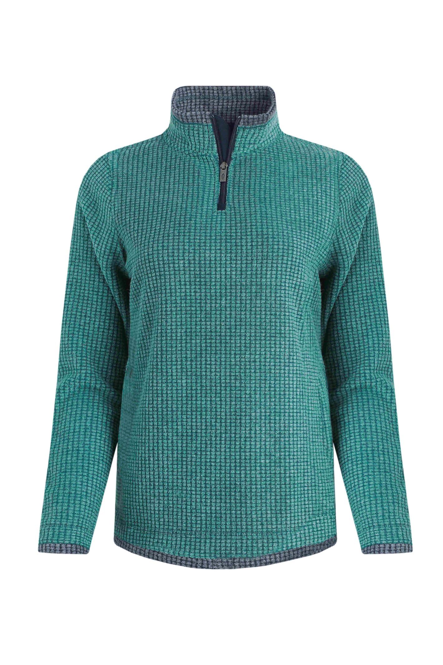 Weird Fish Women's Leaf Green Beye 1/4 Zip Grid Fleece Size 20. (Jumper/Sweater/Fleece)