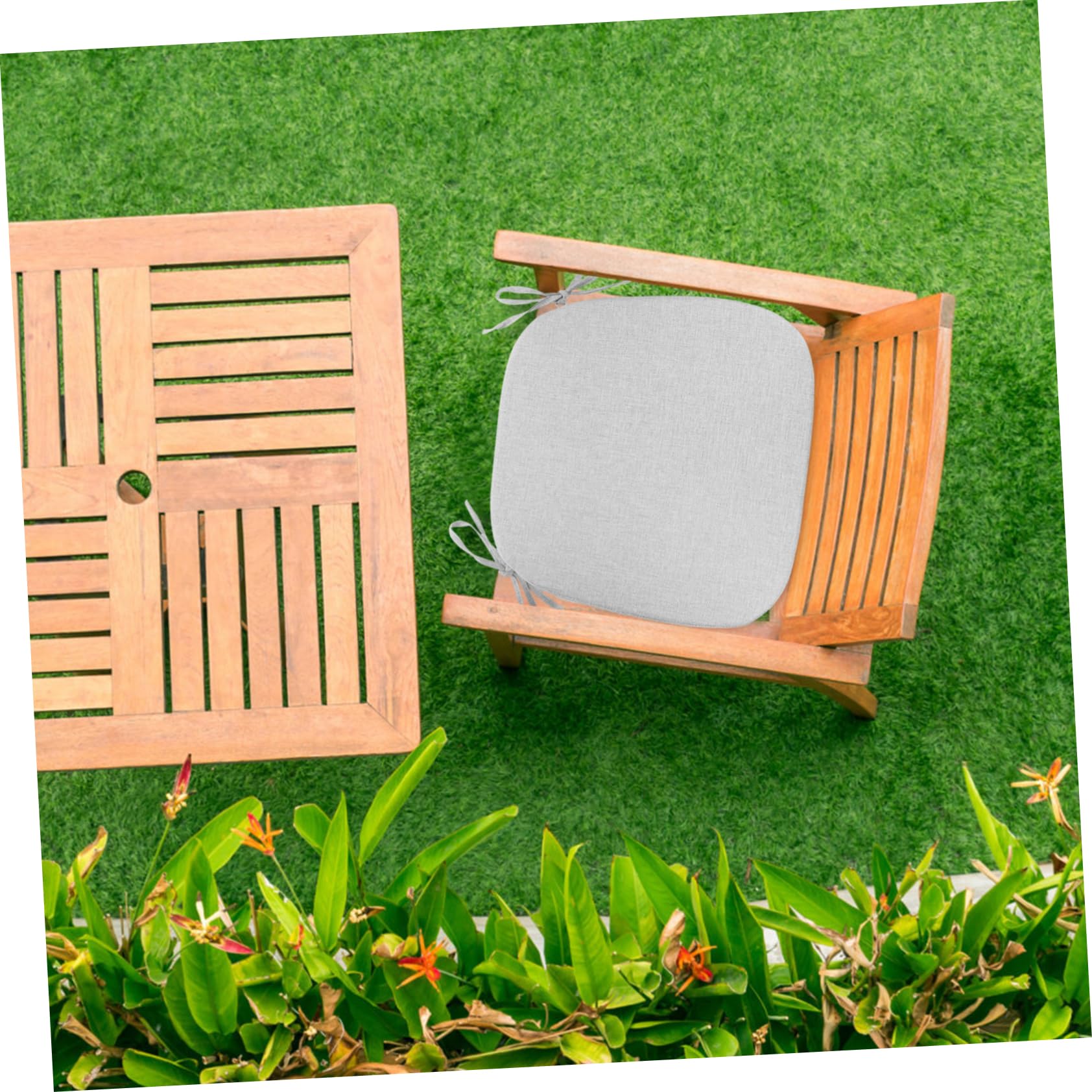 OUNONA Cojín Elevador para Silla de Comedor de Esponja Cuadrado Blanco, Portátil y Ergonómico para Aumentar la Altura en Niños Pequeños y Adultos