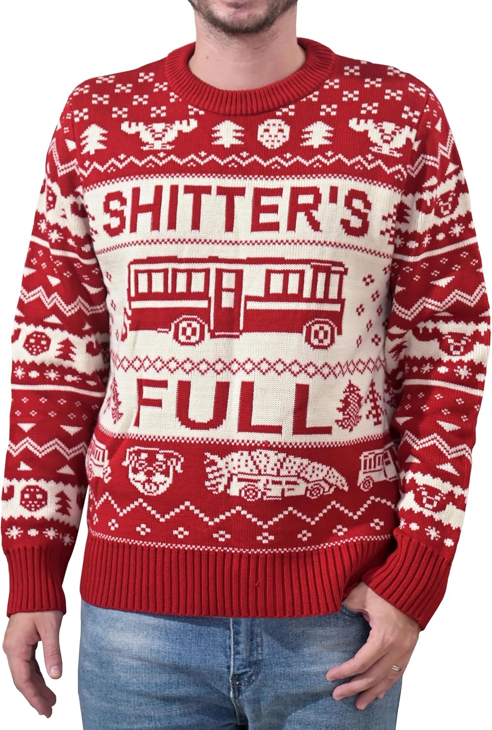 Christmas Vacation Why is The Carpet All Wet Todd Red Ugly Christmas Sweater