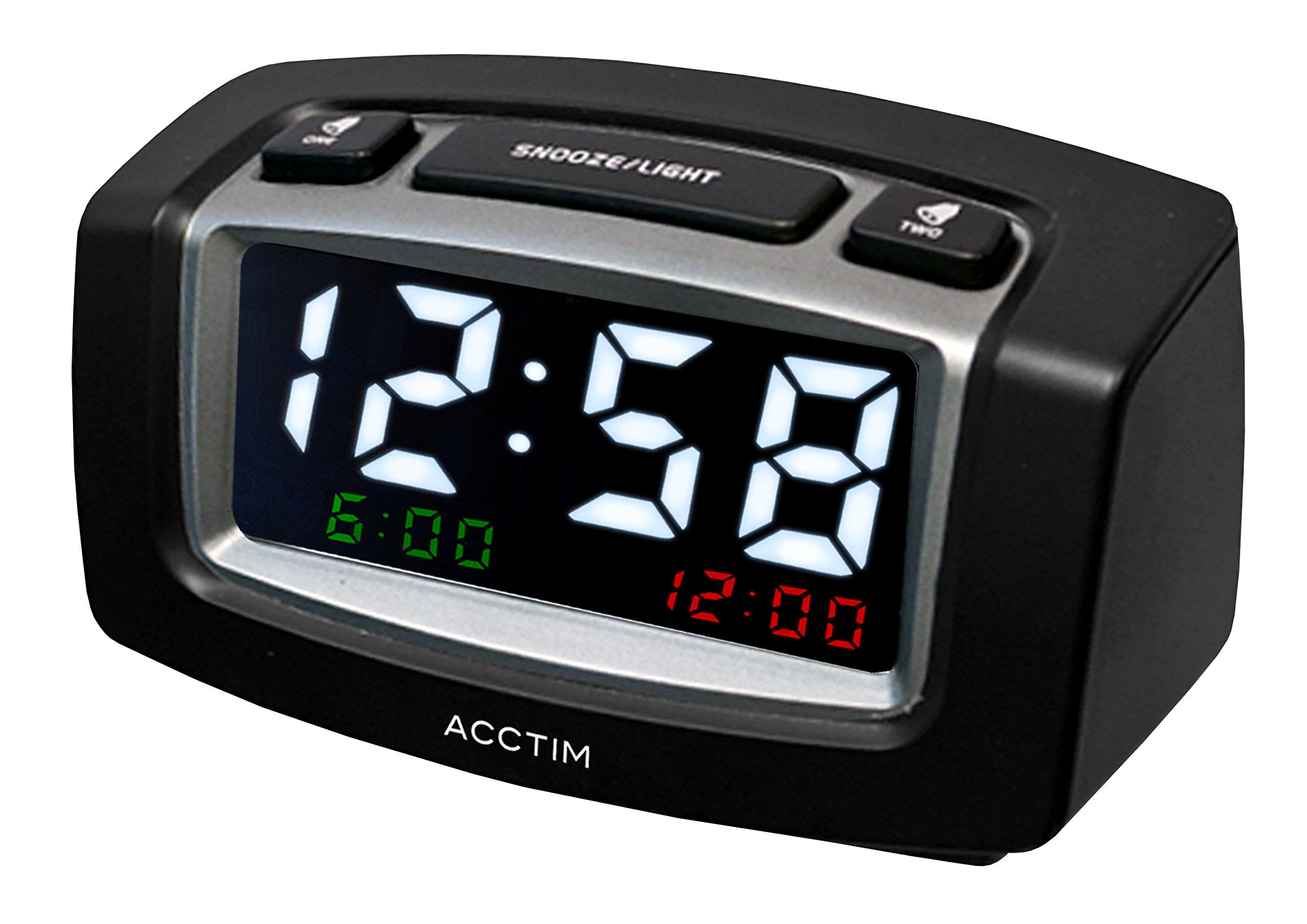Acctim 15333 Celeus USB Smart Connector® Digital Alarm Clock in Black