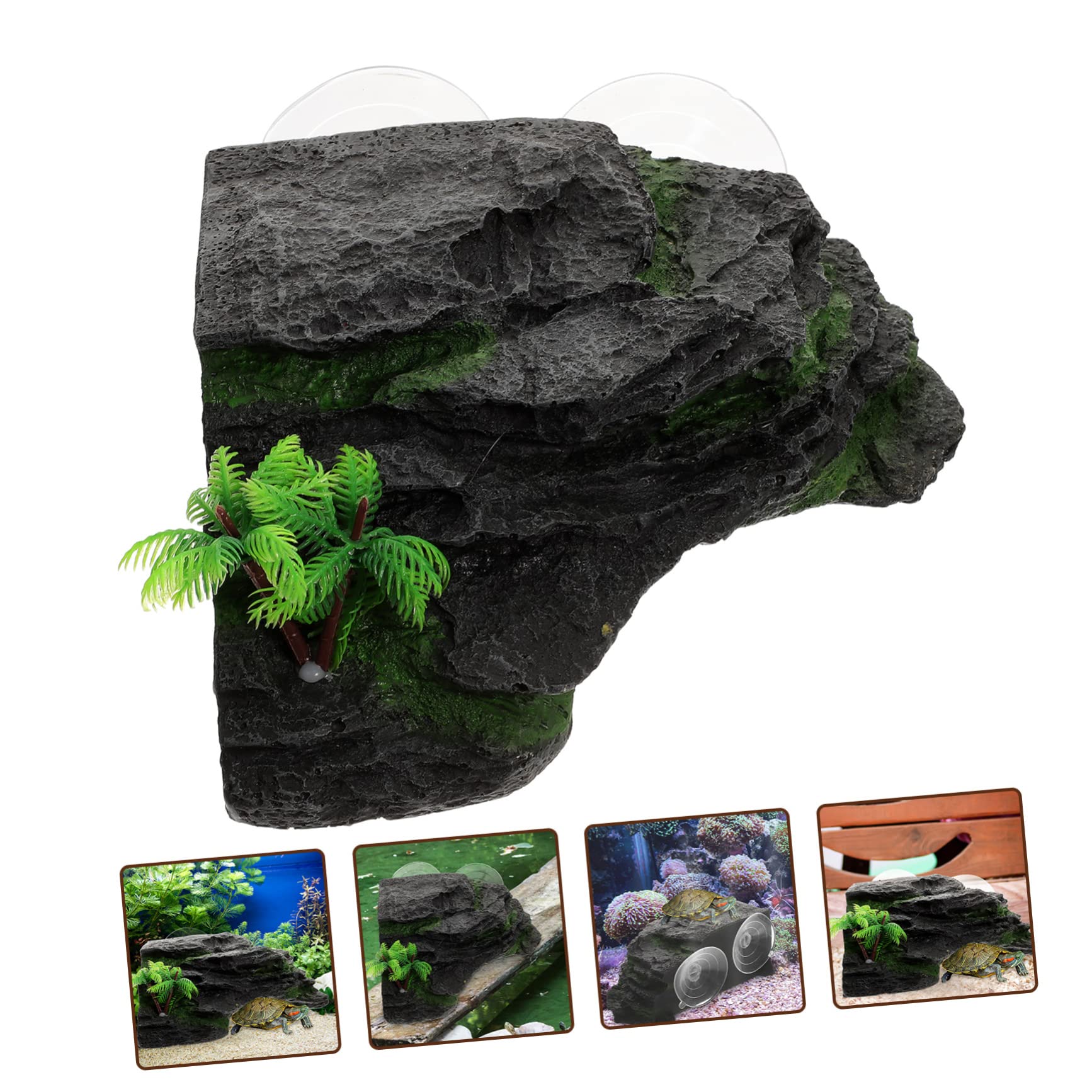 Angoily Piattaforma Pontile Galleggiante Per Tartarughe Molo Per Crogiolarsi Delle Tartarughe Piattaforma Decorazioni Per Acquari D'acqua Resina Sintetica