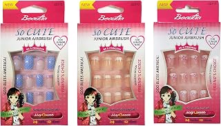 3pack 72Tips So Cute Artificial False Fake Junior Nail With Glue For Kids (22113/22013/22111)