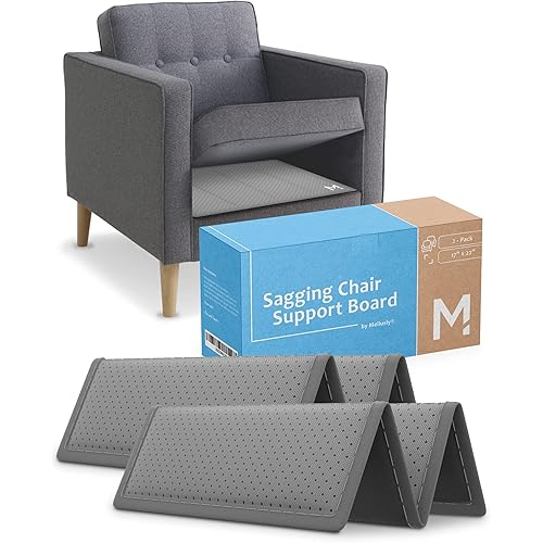 Meliusly® Sagging Chair Cushion Support (2Pc 17x22) Recliner Chair Cushion Support for Sagging Seat, Furniture Seat Saver Chair Support Board, Firm Chair Cushion Insert to Repair Saggy Armchair Seat