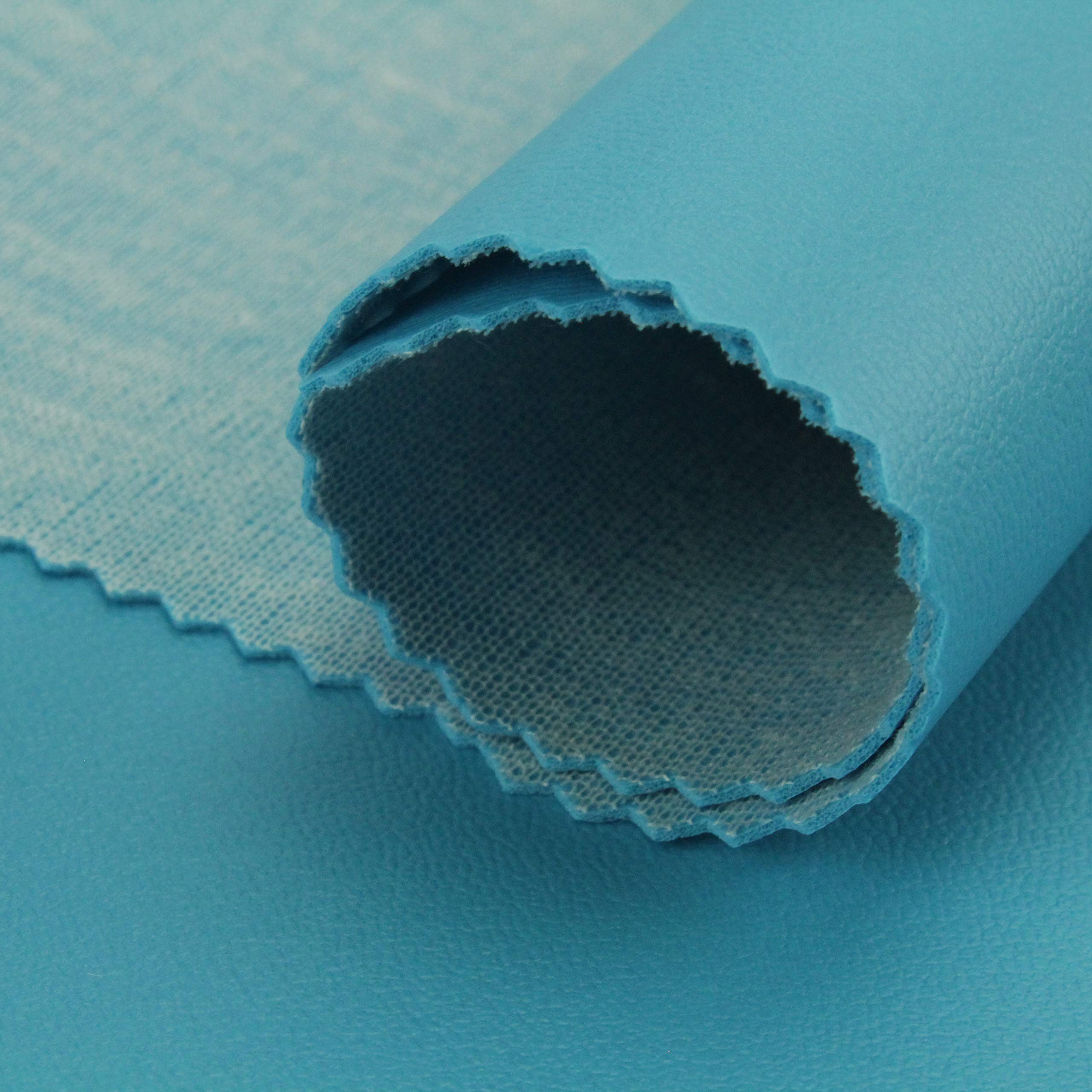 ALMACENES CASA ANGEL Polipiel Textura Falso Cuero Ancho 145cm por Metro. Polipiel Lisa,Opaca,Suave Y con Algo DE Elasticidad. (Turquesa, 5 Metros)