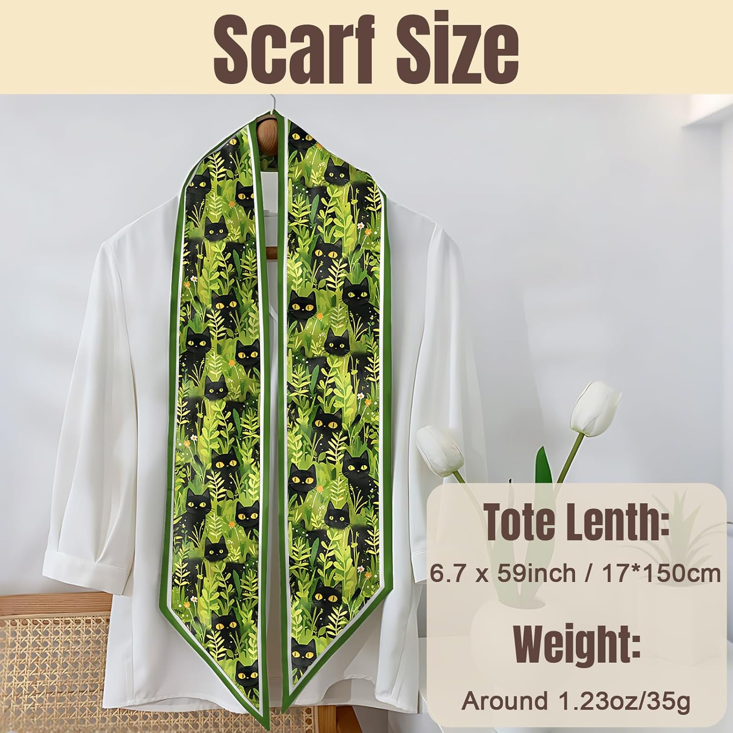 Hair Head Scarf Neck Scarves Silk Feeling Long Satin Fashion Cute Decoration Handbag Women Girls 59 * 6.7'' - Image 2