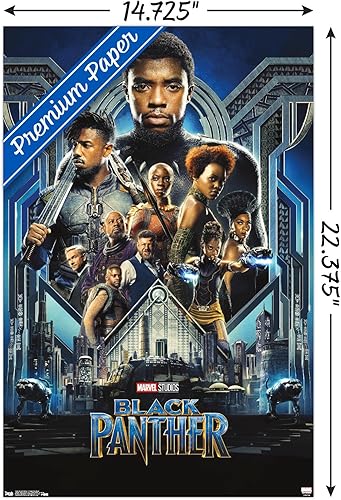 Miniatura 3 de Trends International Marvel Cinematic Universe - Black Panther - Póster de pared de hoja del grupo uno, 14.725 x 22.375 pulgadas, paquete de póster
