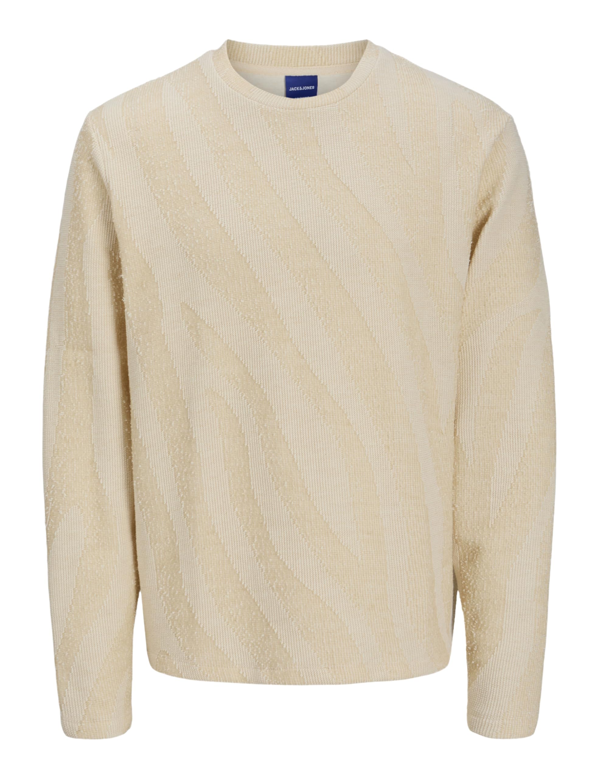 Jack And Jones Men's Beige Pattern Crew Sweatshirt in Size L, Sports Direct