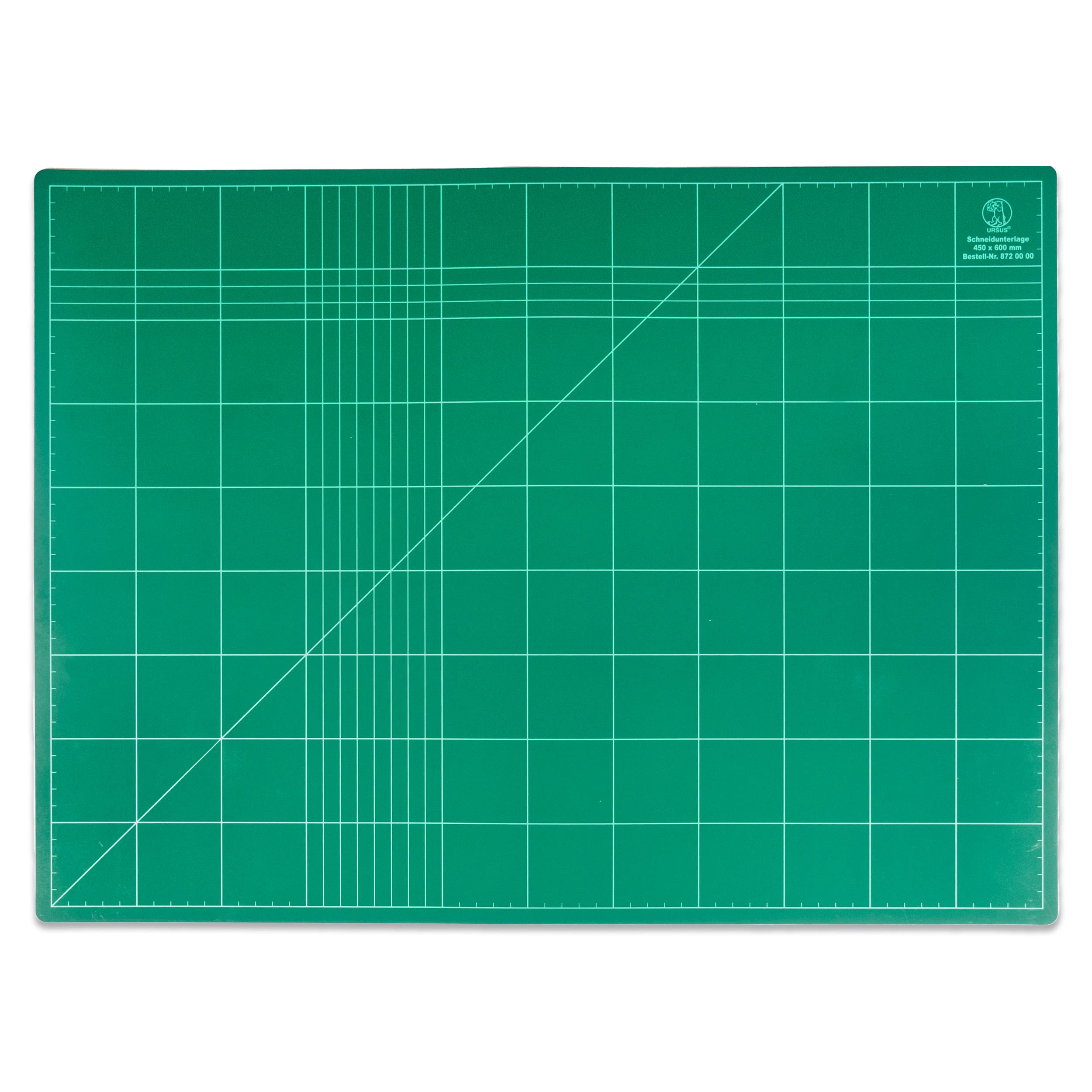 Ursus 8720000 - Schneidunterlage 3 mm, 45 x 60 cm, Bastelunterlage, zum Basteln, Schneiden und Malen grün