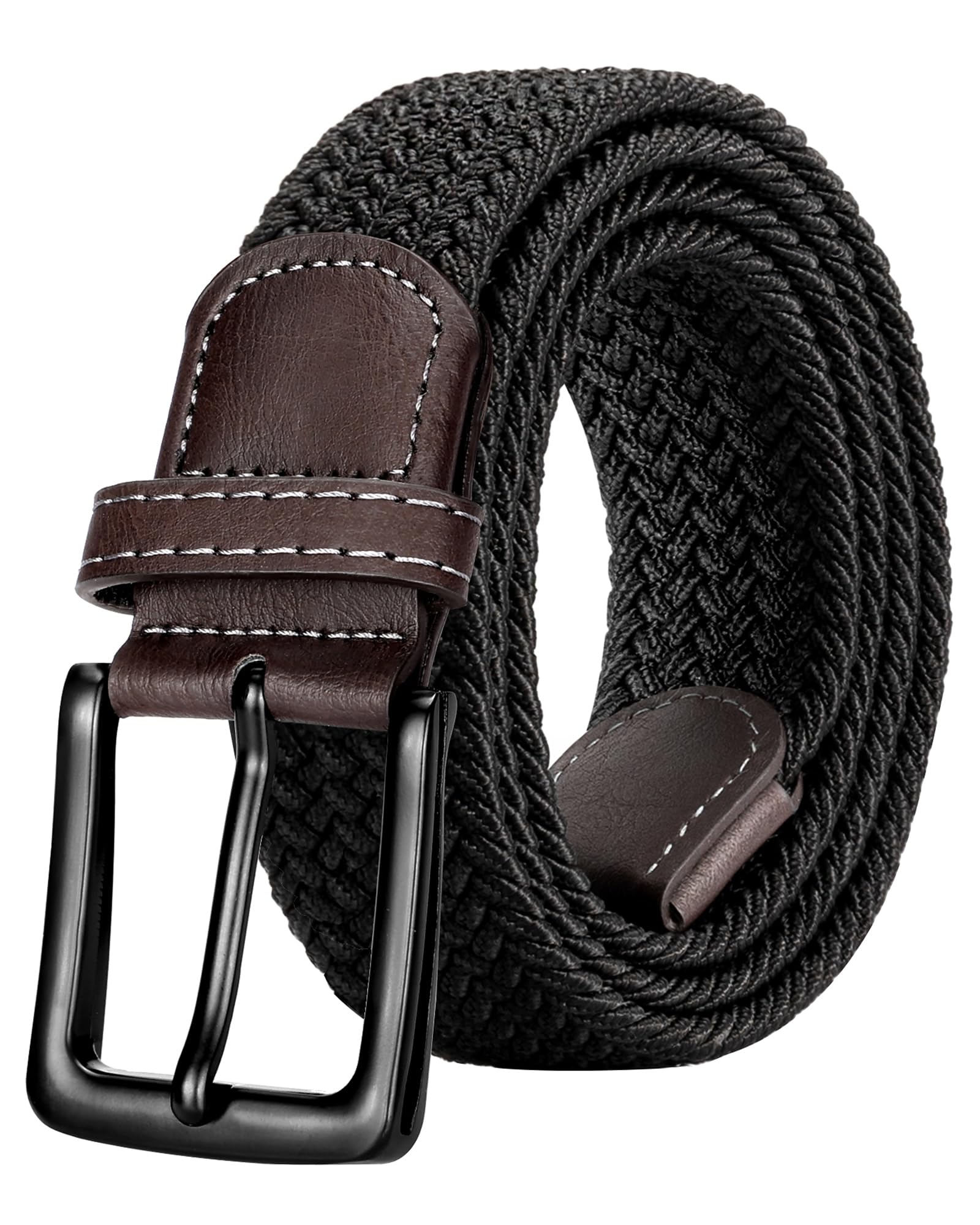 EsengNoyiMens Braided Belt, Woven Stretch Belts for Men Golf Work Casual Pants