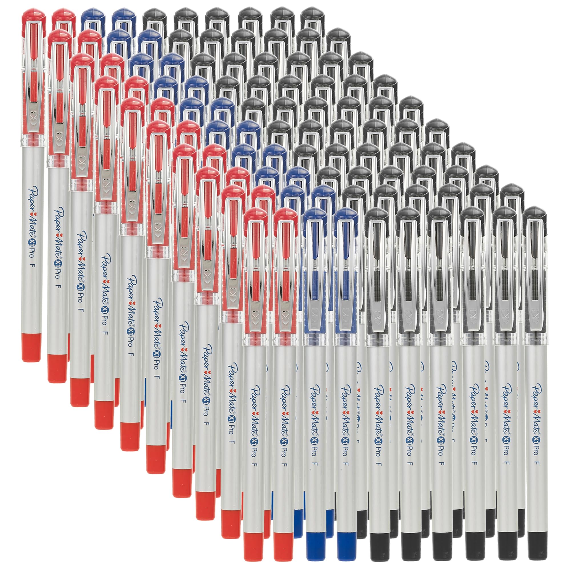 URBNLIVING Gel Pens Bulk Pack, 0.5mm Fine Tip, Smooth Gel Ink, Comfort Grip, Ideal for School, Office, Colour-Coding, Editing, Study & Daily Writing, 100 Pcs (Assorted Ink 60 Black, 20 Blue, 20 Red)