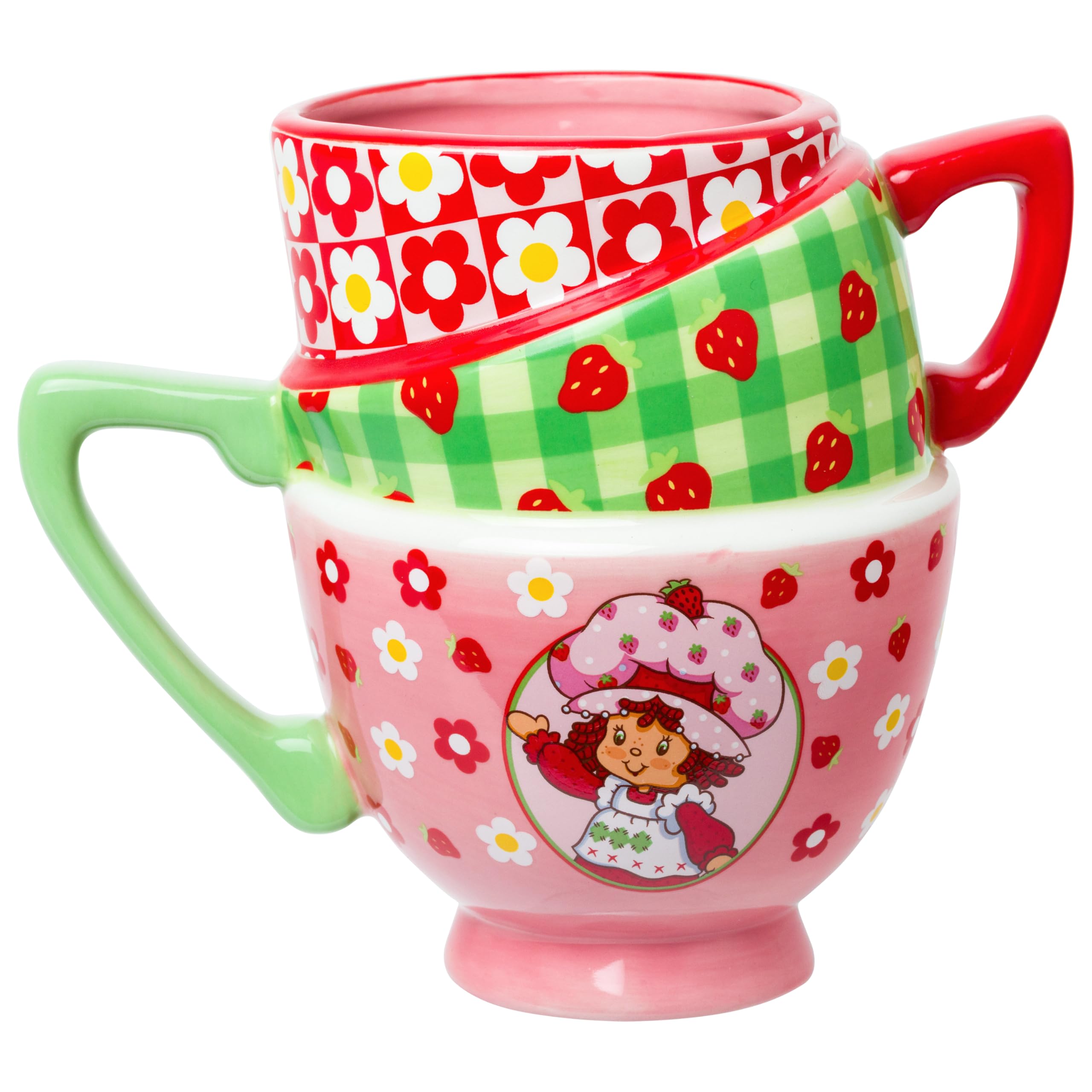 Silver Buffalo Strawberry Shortcake Picnic Floral, 3D Sculpted Mug, 20oz