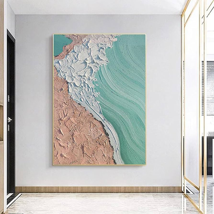 手描き油絵 抽象画 ウォールアート 額付 絵画 インテリア 油彩画 Amazon|現代 油絵 抽象画 手描きの壁画 フレーム付き装飾画