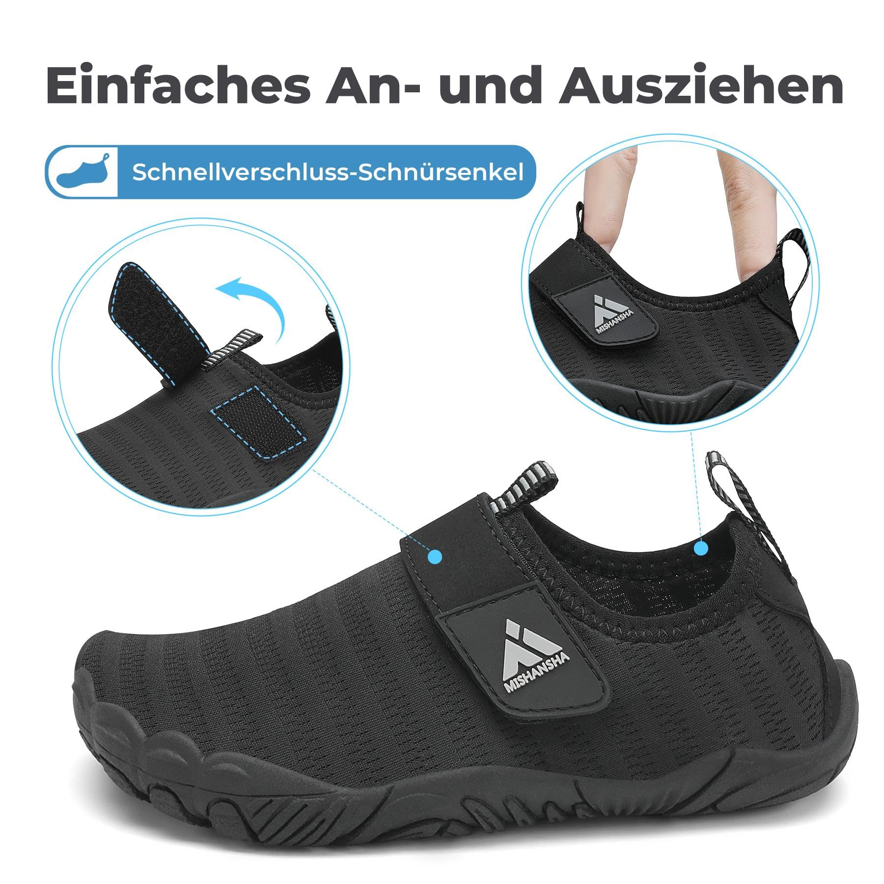 Mishansha Dziecięce buty kąpielowe, szybkoschnące, dla dziewcząt, chłopców, buty do chodzenia boso, oddychające, antypoślizgowe, rozm. 24-35