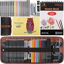 Drawing Sketching Pencils Set – 41-Piece Drawing Sketch Pencils Kit with 50-Page Sketchbook and Coloring Book, Drawing Sketching Pencils Kit for Kids 5-8 8-10 10-12 Teens Adults Beginners Artists