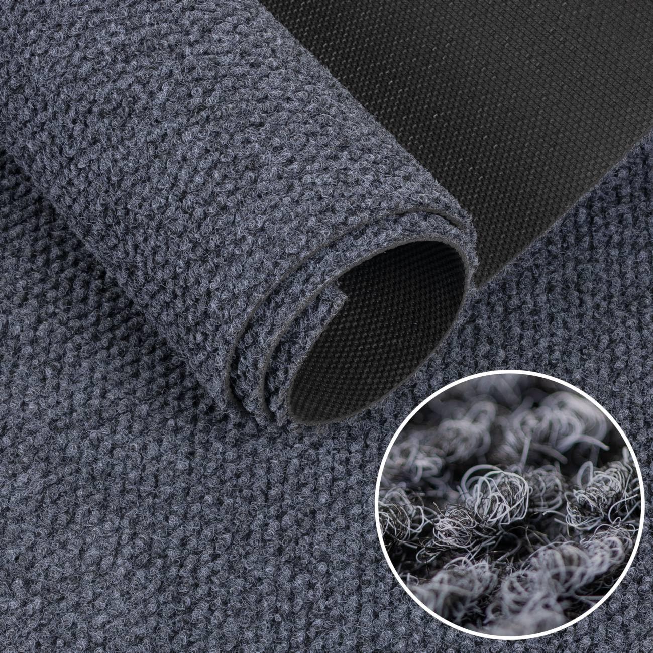 ANRO Appel Fußmatte Schmutzfangmatte rutschfest Grau 150x90 cm