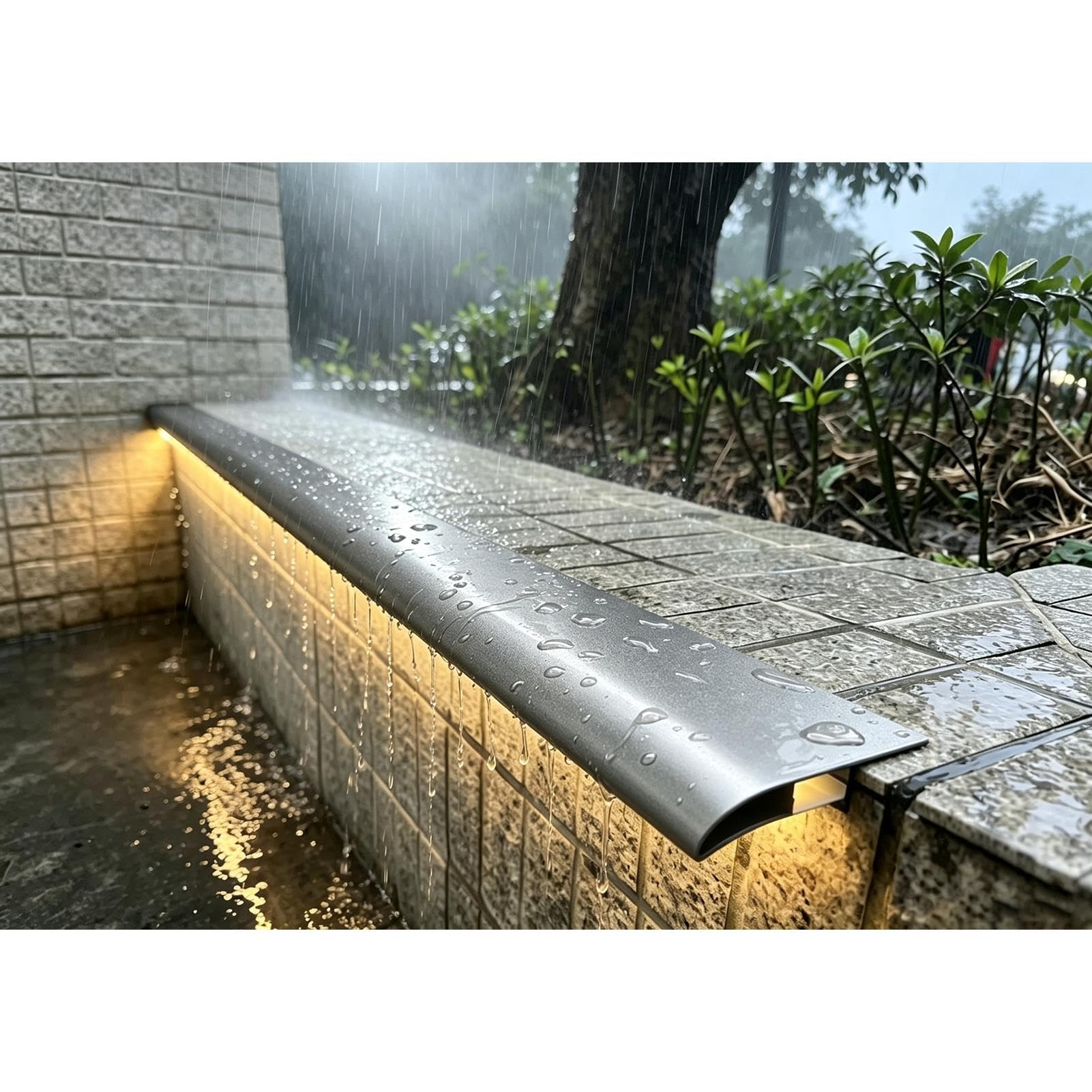 Perfil Goterón Perfil de Goteo Resistente, Deflector de Lluvia para Pared