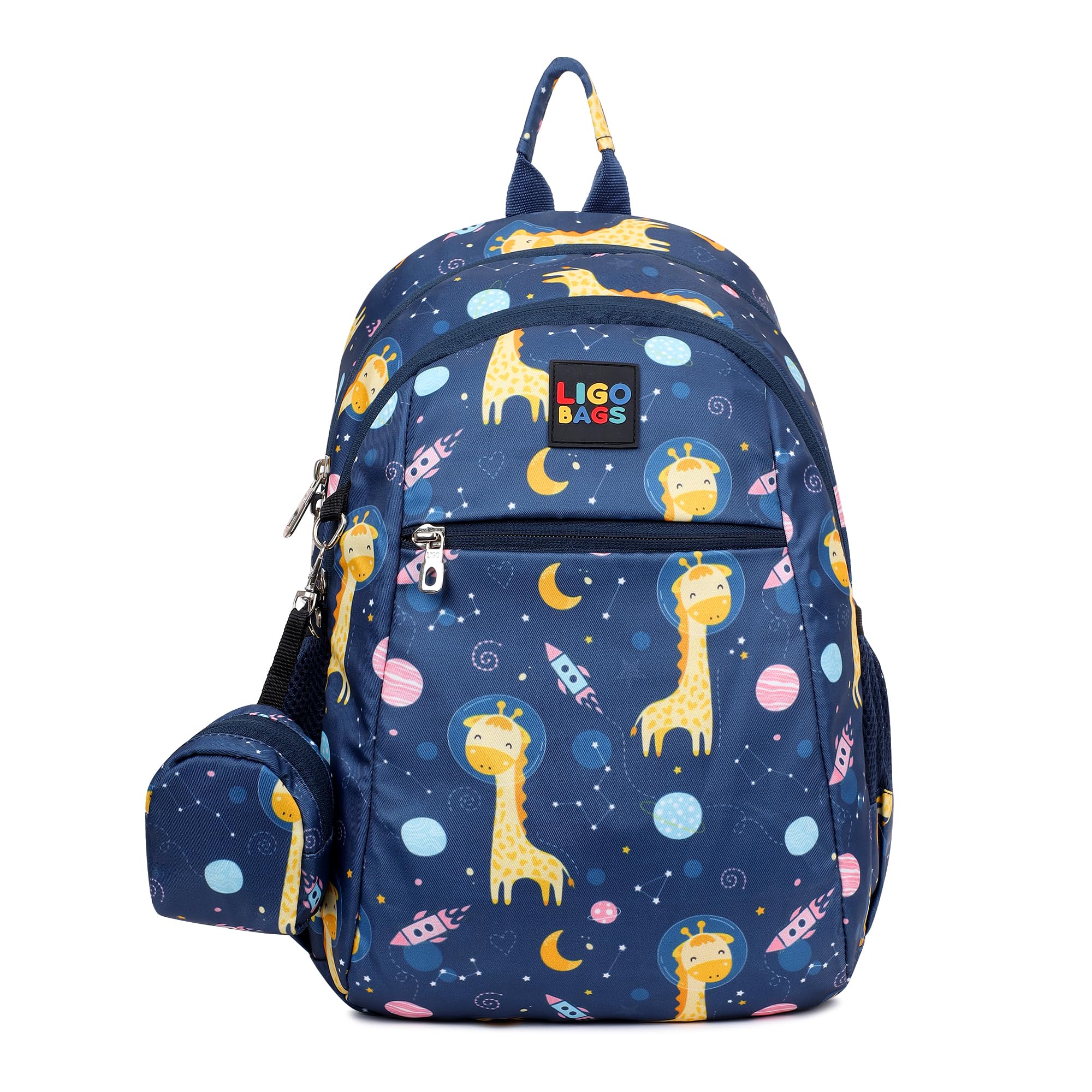 13L Kids School Backpack|Academy|Daypack|Tuition Bag|Lightweight Primary/Nursery/Picnic bag For Girls Boys | Bottle Holder & Front Zippered Pocket Padded Shoulder Straps-image-25
