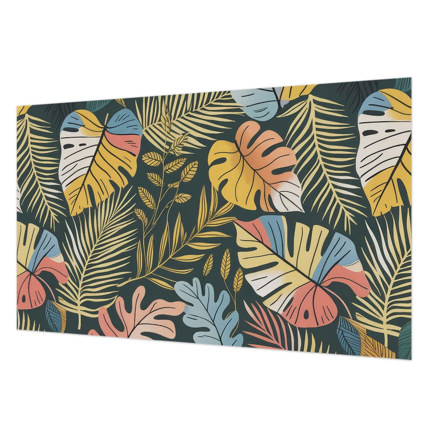 Papier peint intissé motif tropical decoration salon et chambre a coucher 416x254