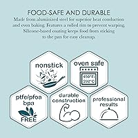 Vista 6 de Chicago Metallic - Molde para tartas (4 cavidades, 10.6 x 9.60 x 4.5 pulgadas/27 x 24 x 11 cm)