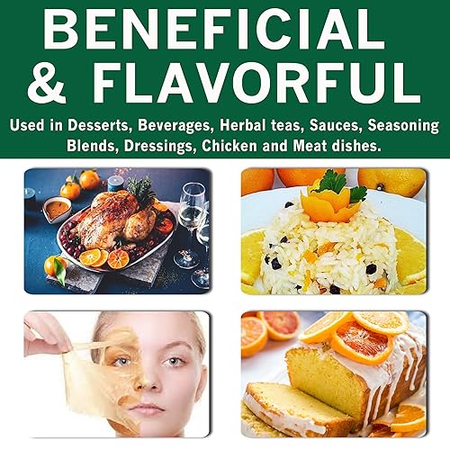 Miniatura 6 de SPICES VILLAGE Cáscara de naranja cortada y tamizada [4 onzas] – Cáscara de naranja seca fresca ralladura y corteza, condimento de frutas cítricas