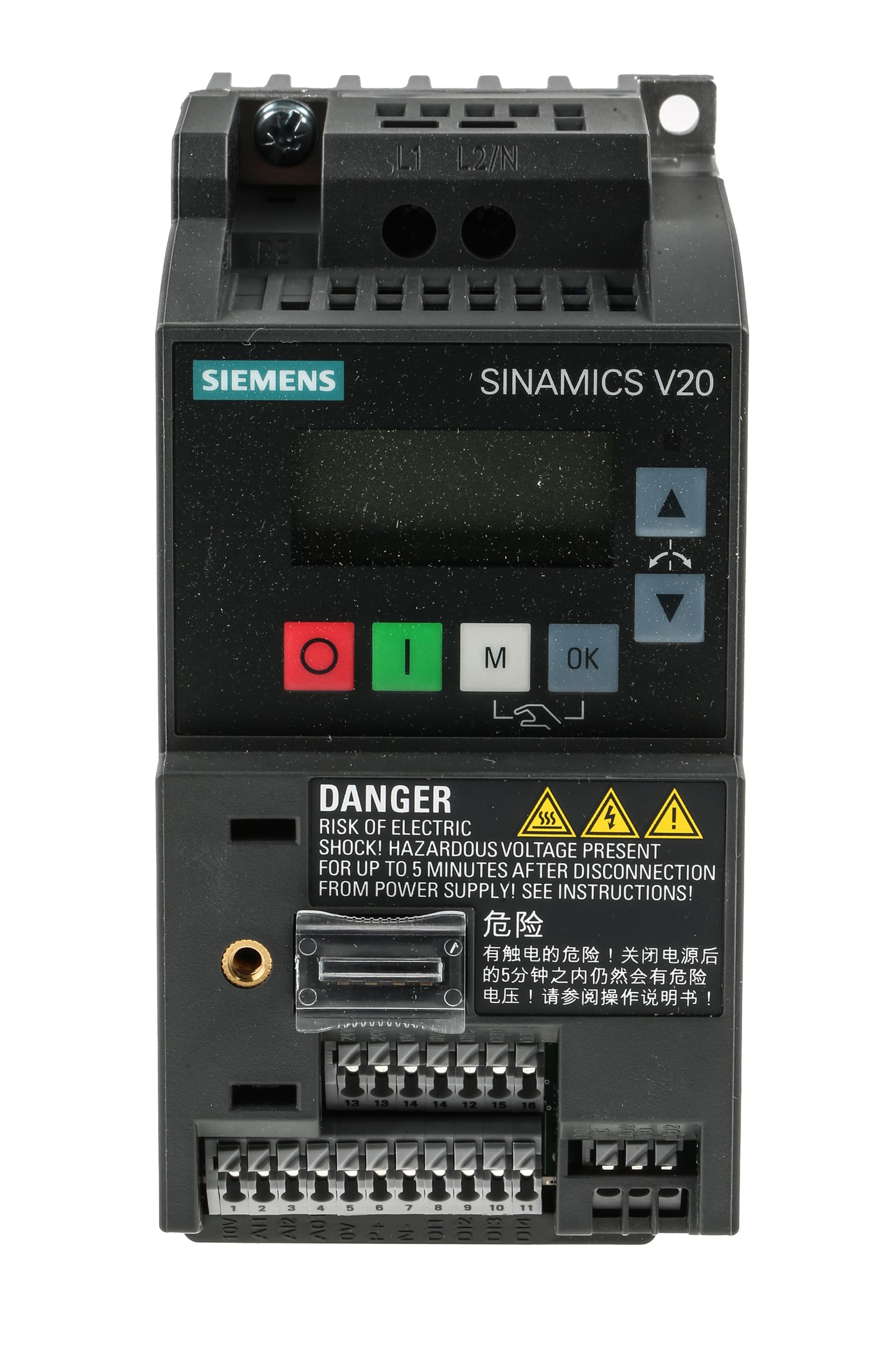 Siemens SINAMICS V20 1-Phasen Frequenzumrichter 0.37 kW 240V 2.3 A 550Hz