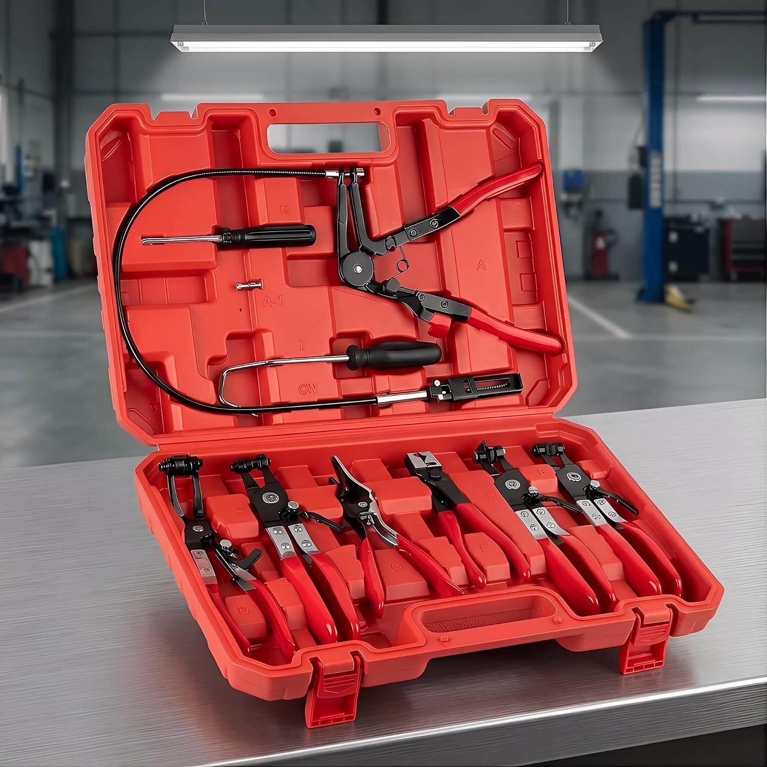 Professional Hose Clamp Kit Hose Clamp Pliers Set Automotive Tools for Easy Removal and Installation of Hose Clamps