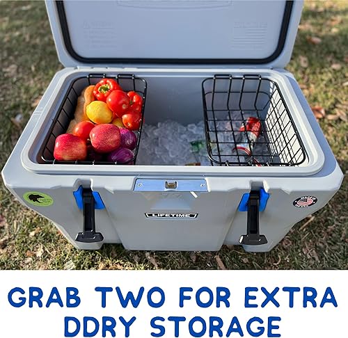 Miniatura 8 de Cesta enfriadora para Lifetime 77 cuartos de galón o hielera Ozark Trail de 73 cuartos de galón - Soportes de rejilla en el interior del