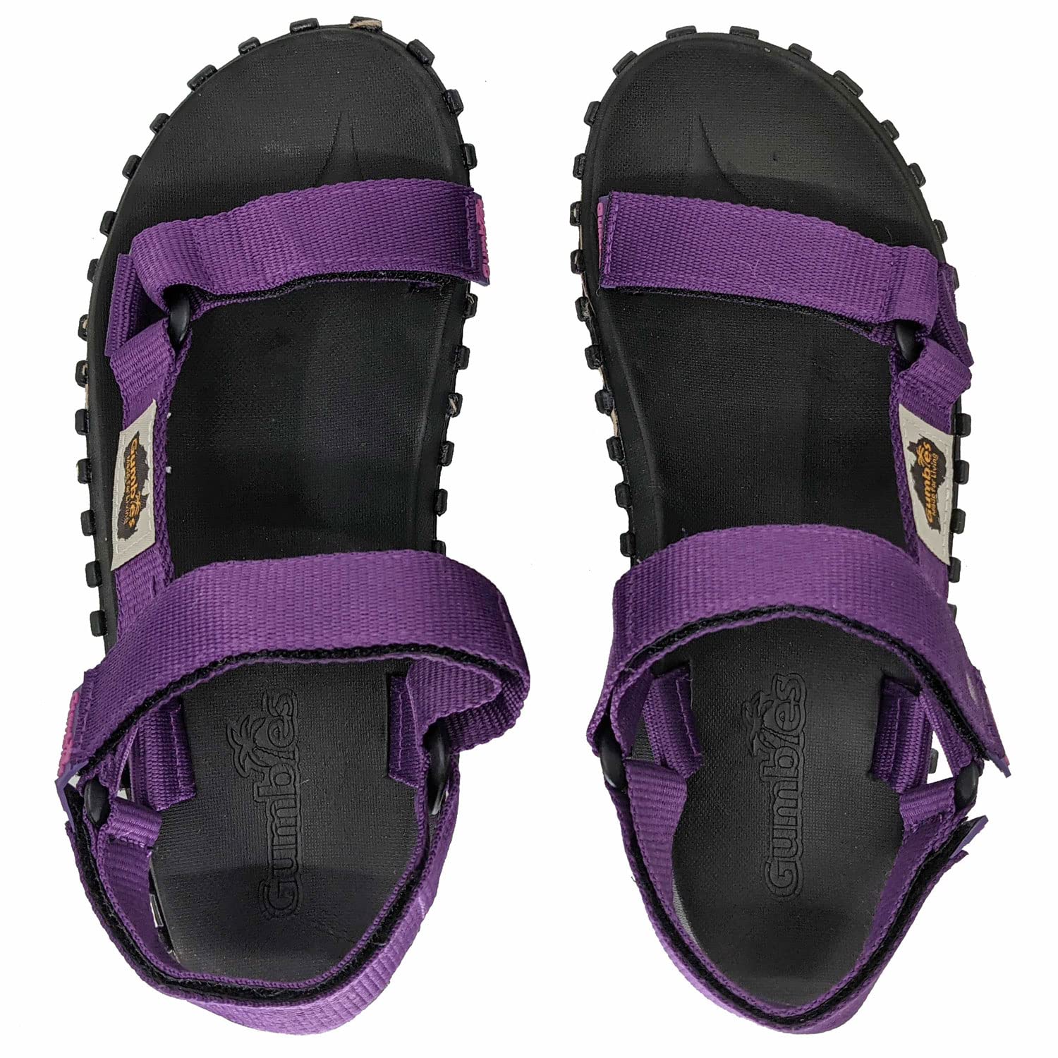 Gumbies Scrambler - Trekkingsandalen mit robuster Sohle aus wiederverwerteten Autoreifen, Riemen aus recycelten PET-Flaschen, ergonomisches Fußbett