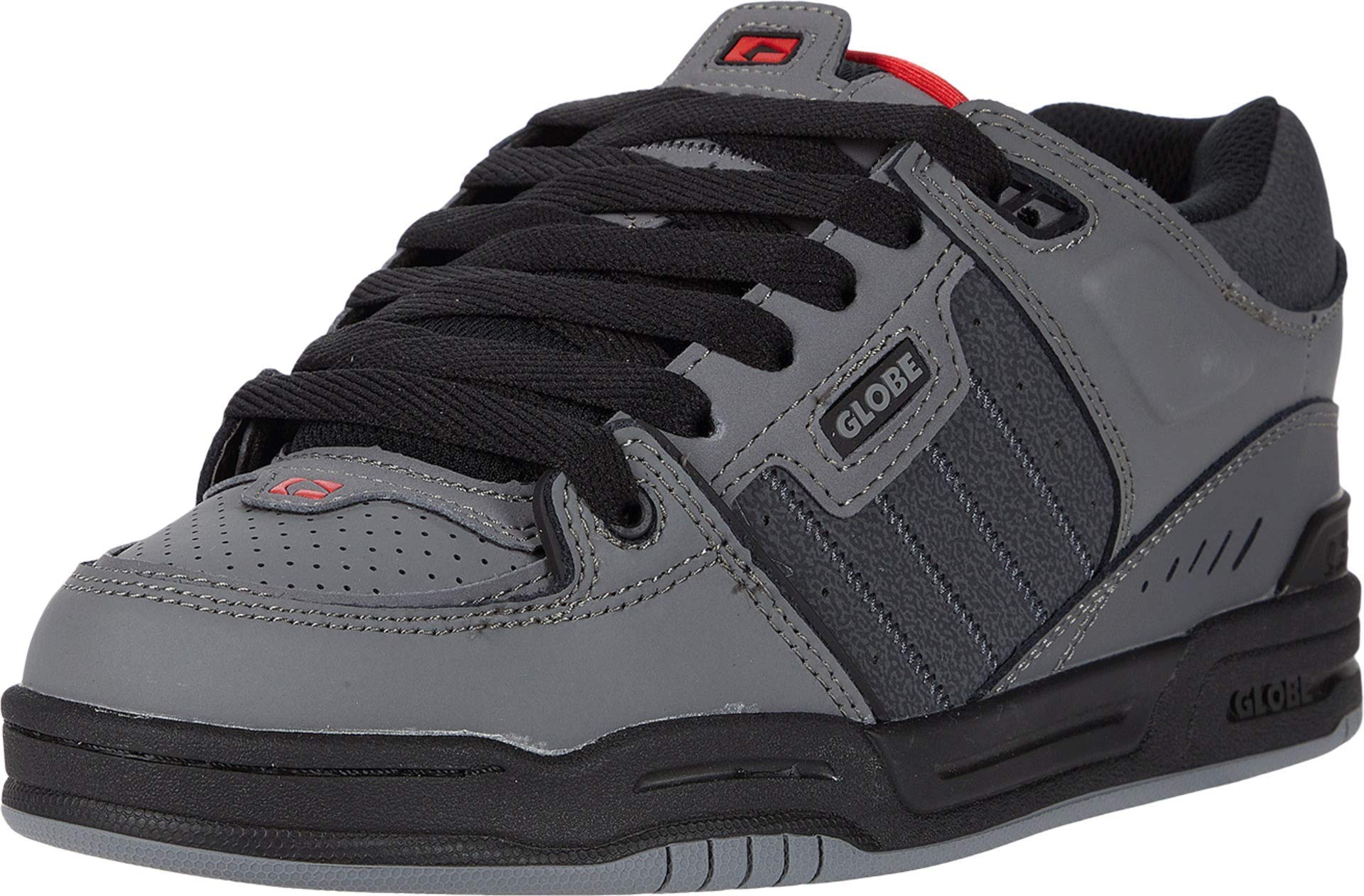 Globe Men's Fusion Skate Shoe, Charcoal/Black/Lava, 9.5 Medium US