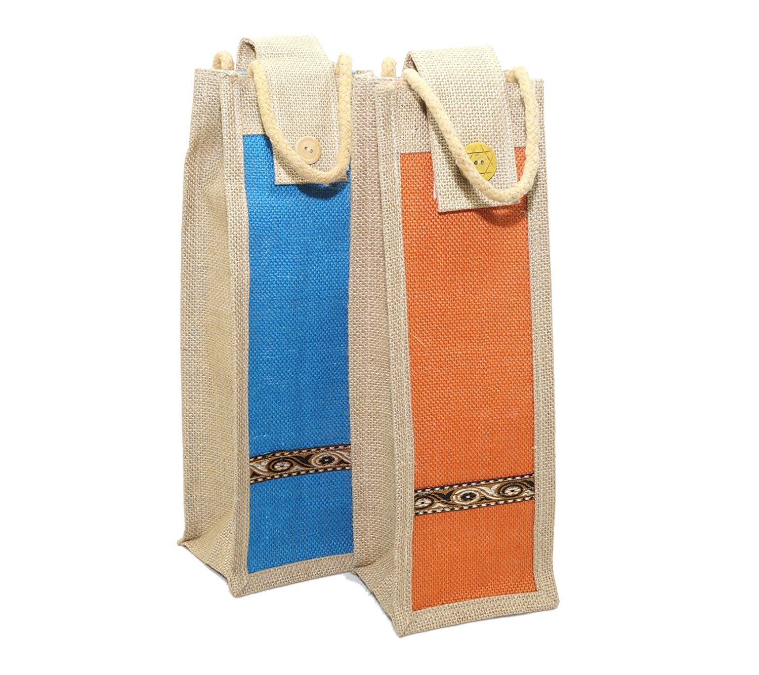 Sunreya creation Jute Wine Bottle Gift Bag/Bottle Carry Bag/Water Bottle Cover-and Handle for men & women (Pack of 2) (Medium) (B0BZKX6F4D) Amazon Price History, Amazon Price Tracker