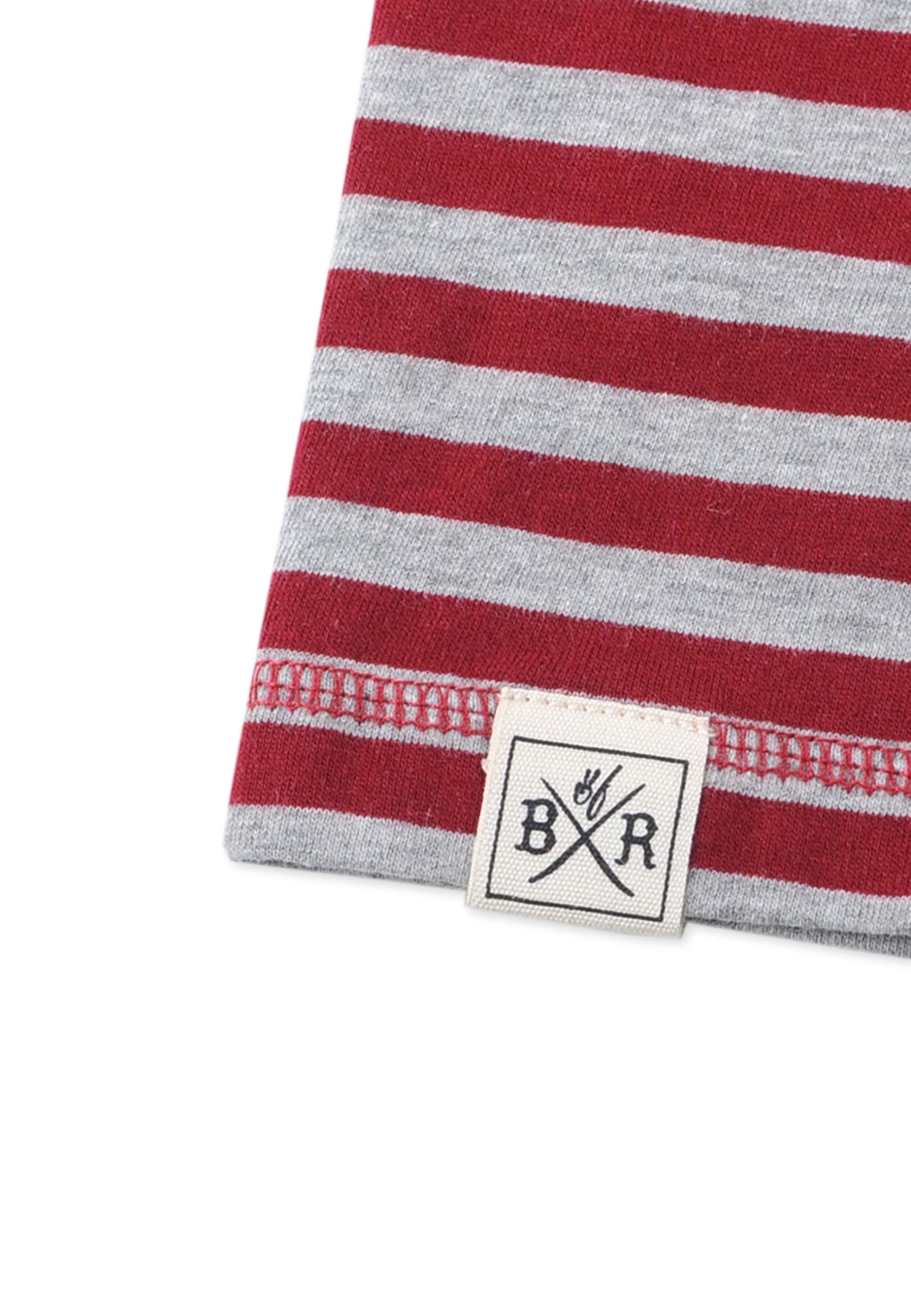 Band of Rascals Dziecięca Koszulka Długi Rękaw Stripe Organic Cotton, Brick-red, 122-128