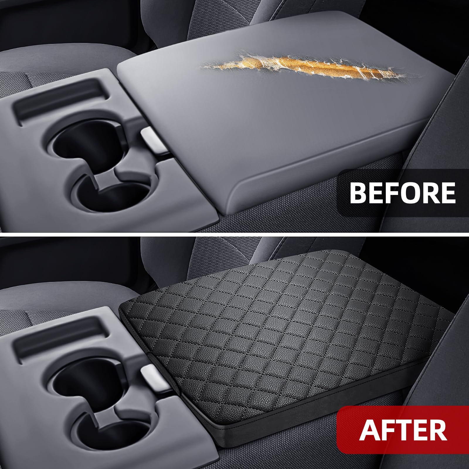 Center Console Lid Armrest Cover For Ford F250 F350 Super Duty Jump
