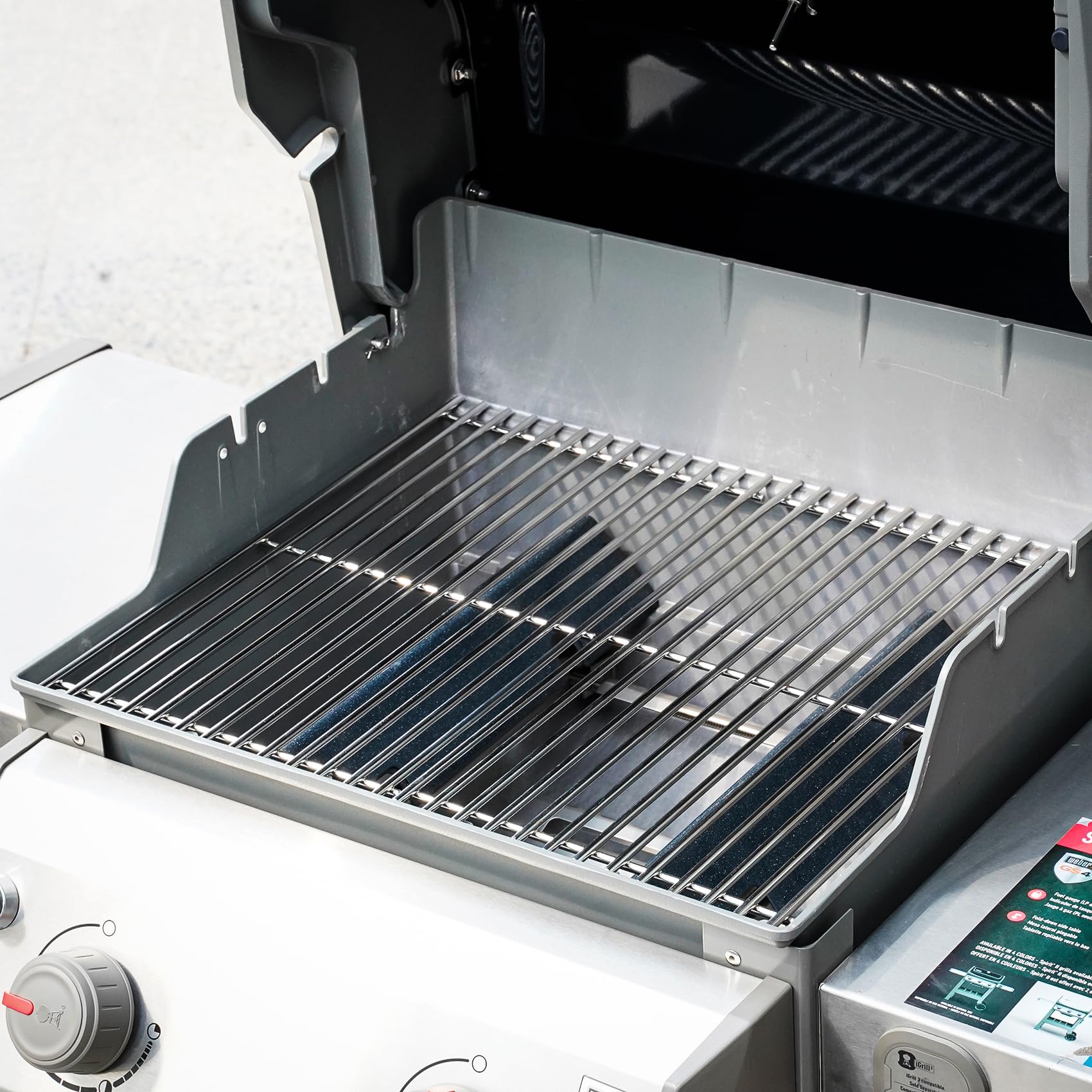 onlyfire GCG-8544 Rejillas de cocina de acero inoxidable para barra de revestimiento Se adapta a las parrillas de gas Weber 7637 Spirit II 200 y Spirit 200, paquete de 2