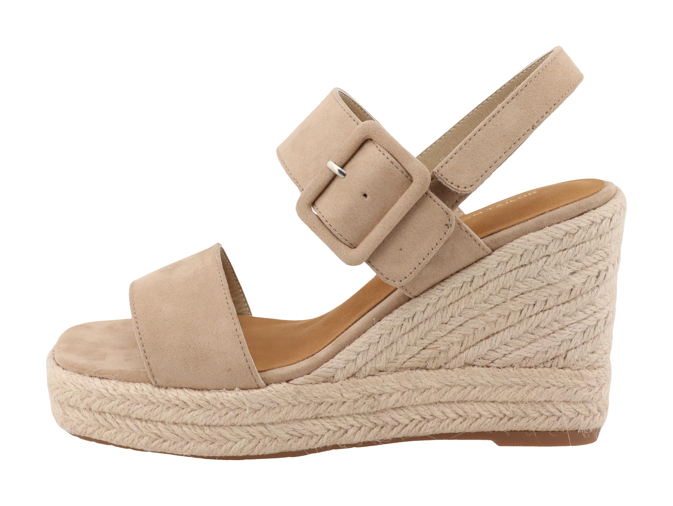 TOM TAILOR Women's 5390900019 Wedge Sandals, Sand, 42 EU, sand, 9 UK