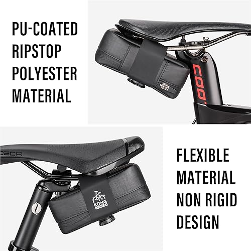 Miniatura 4 de Bolsa de asiento de bicicleta, Bolsa de sillín de bicicleta debajo del asiento, Bolsa de bicicleta de carretera de montaña debajo del asiento, Bolsa