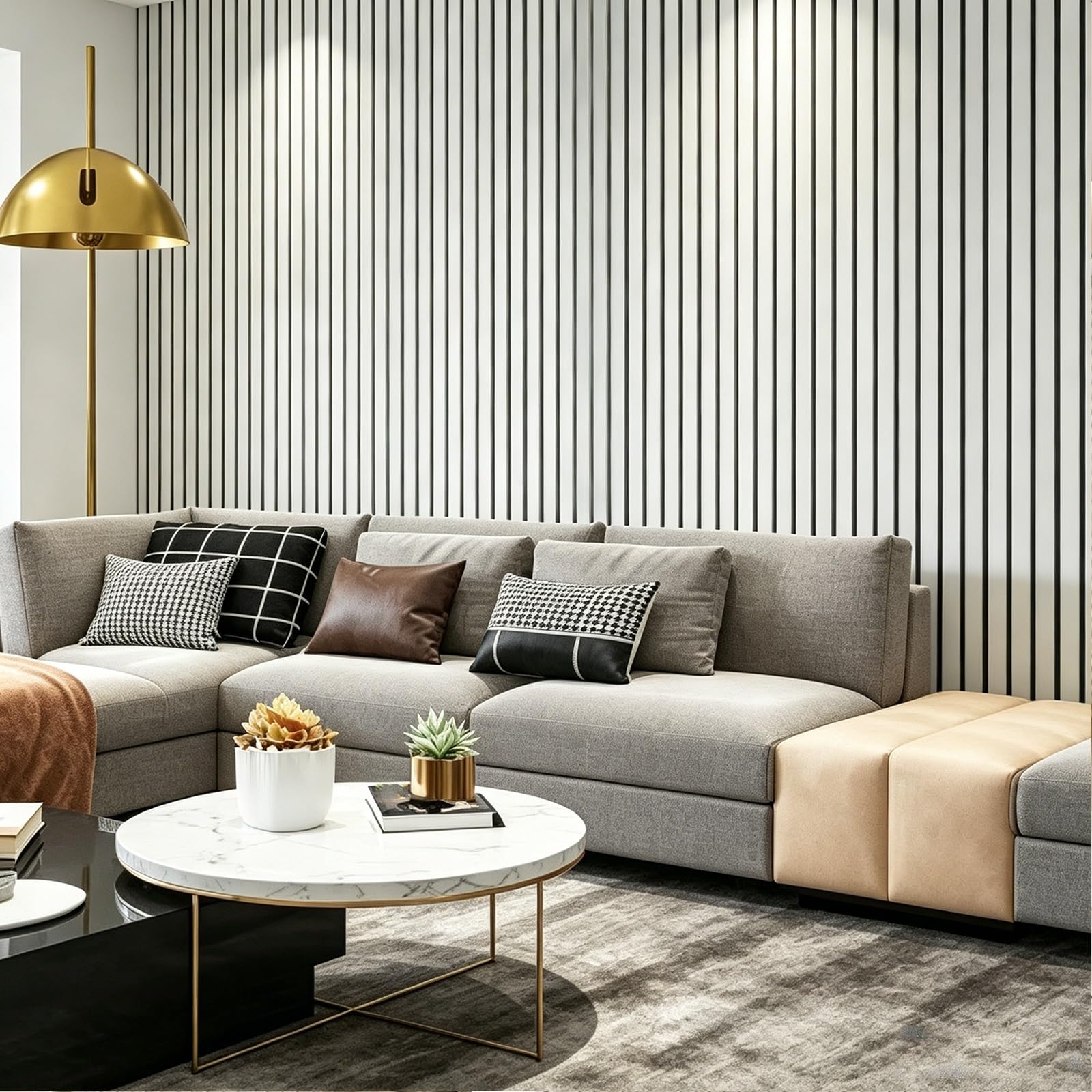 Tapete Selbstklebende,Dekorfolie Möbelfolie,Vinyl,Schlafzimmer Wohnzimmer(D,L600cm/236.2in*W80cm/31.5in)