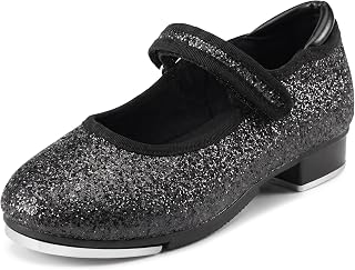 Stelle Tap Shoes 여아용 유아용 PU 가죽 미끄럼 방지 댄스 슈즈 유아/어린이/큰 아동용