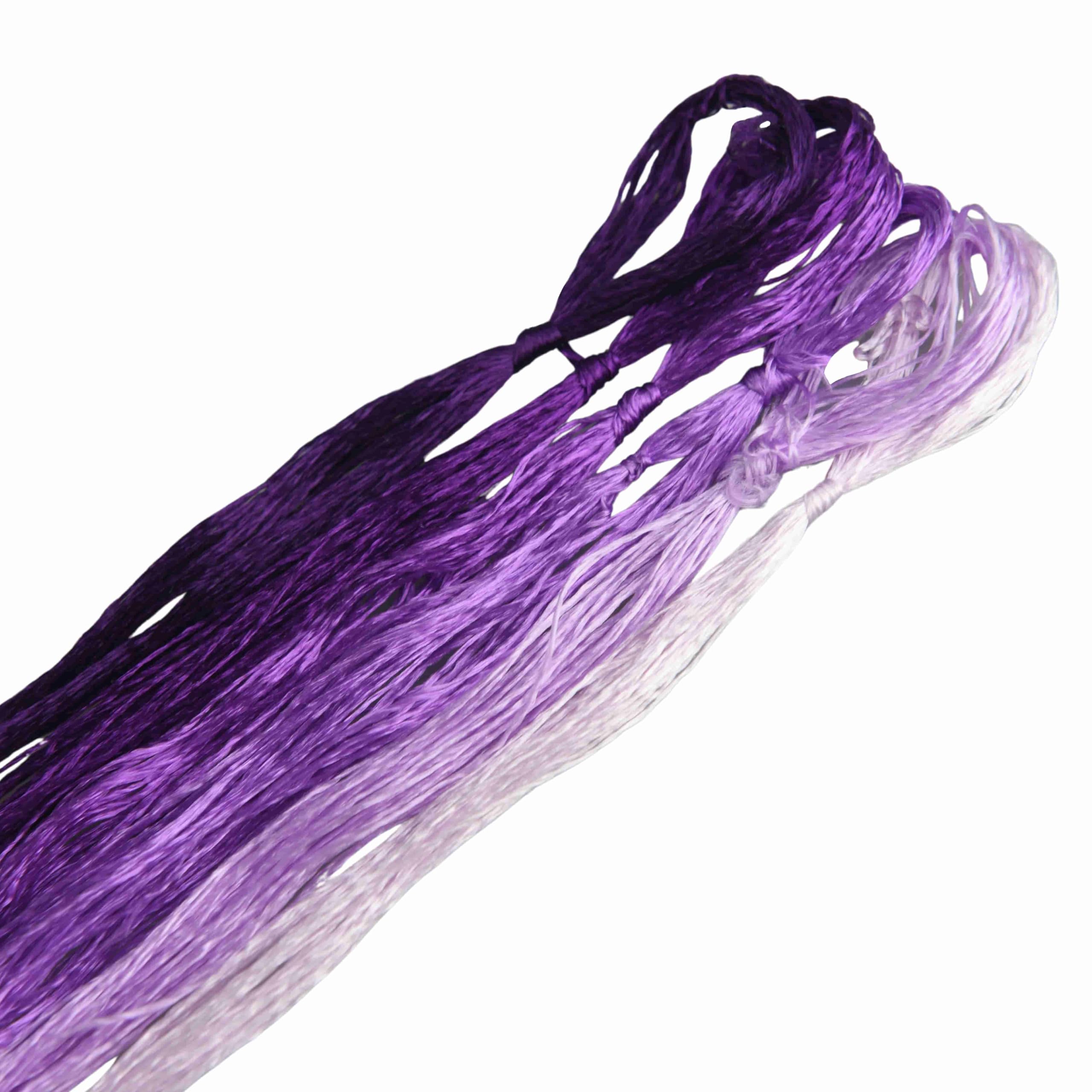 MINGGUXIUYI 6 Colours Gradient Mulberry Silk Embroidery Threads – 22M Each, for Hand Embroidery/Cross Stitch/Knitting/DIY Crafts (20)