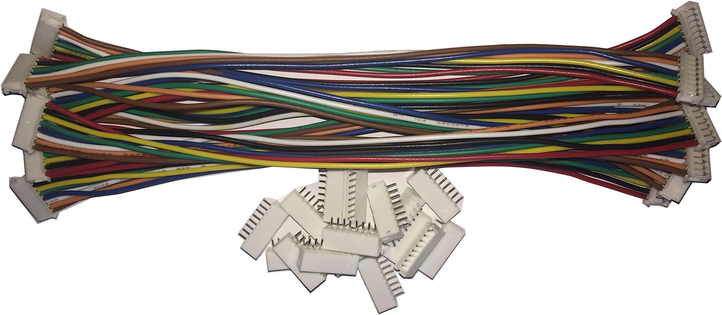 LATTECH 8 SETS JST ZH 1.5MM 8 Pin Female & Female Double Connector with Flat Cable 150MM