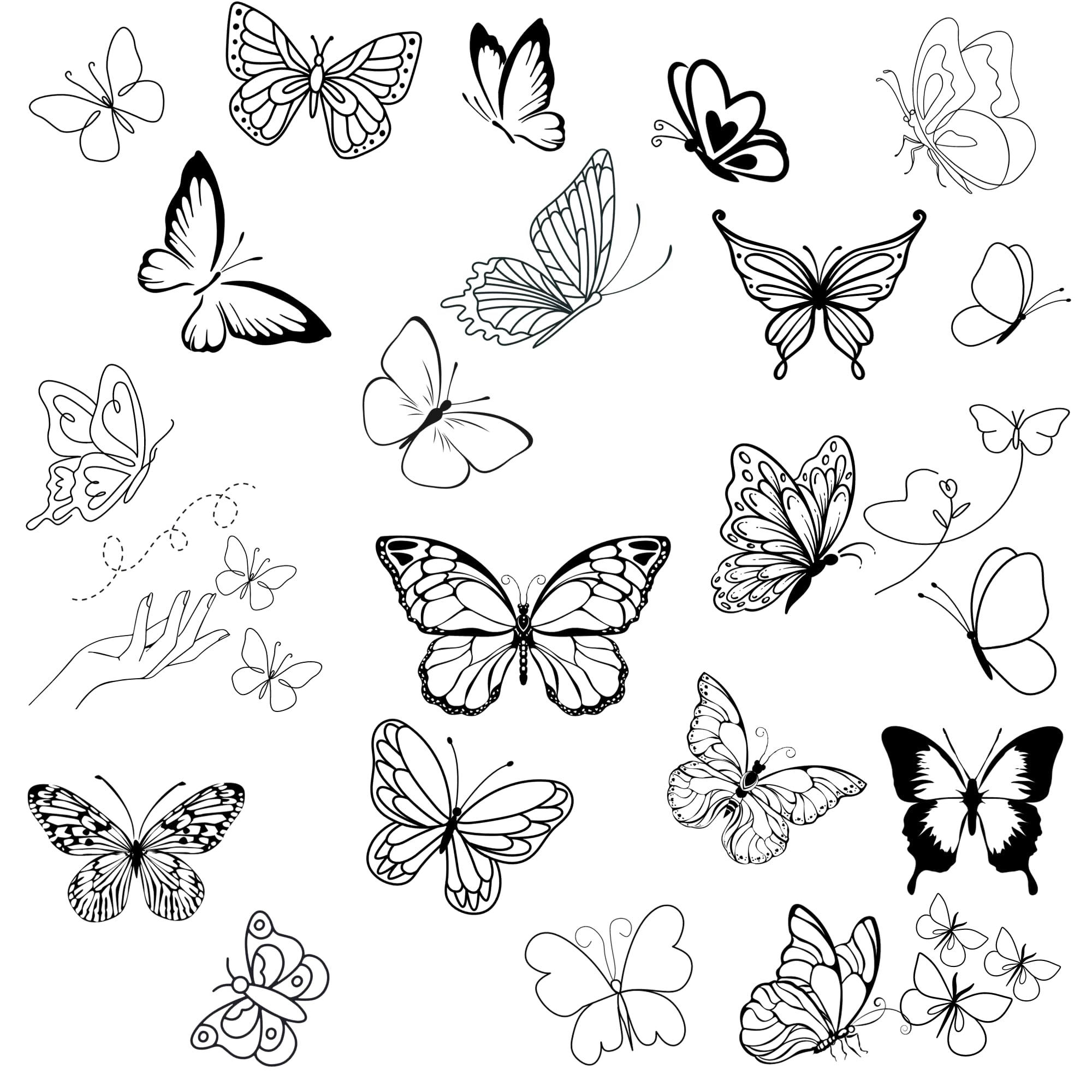 Butterfly Water Soluble Embroidery Patterns on Sulky Water Soluble Stabilizer for Hand Embroidery