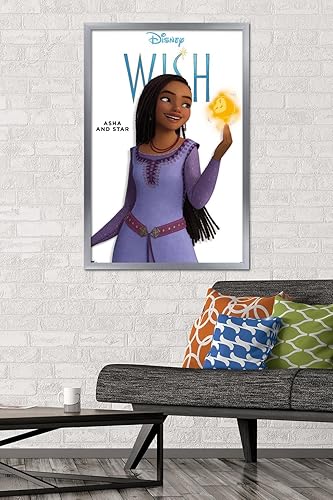 Miniatura 22 de Trends International Disney Wish Asha Feature Series - Póster de pared, 34 pulgadas de largo x 22.4 pulgadas, versión enmarcada en caoba