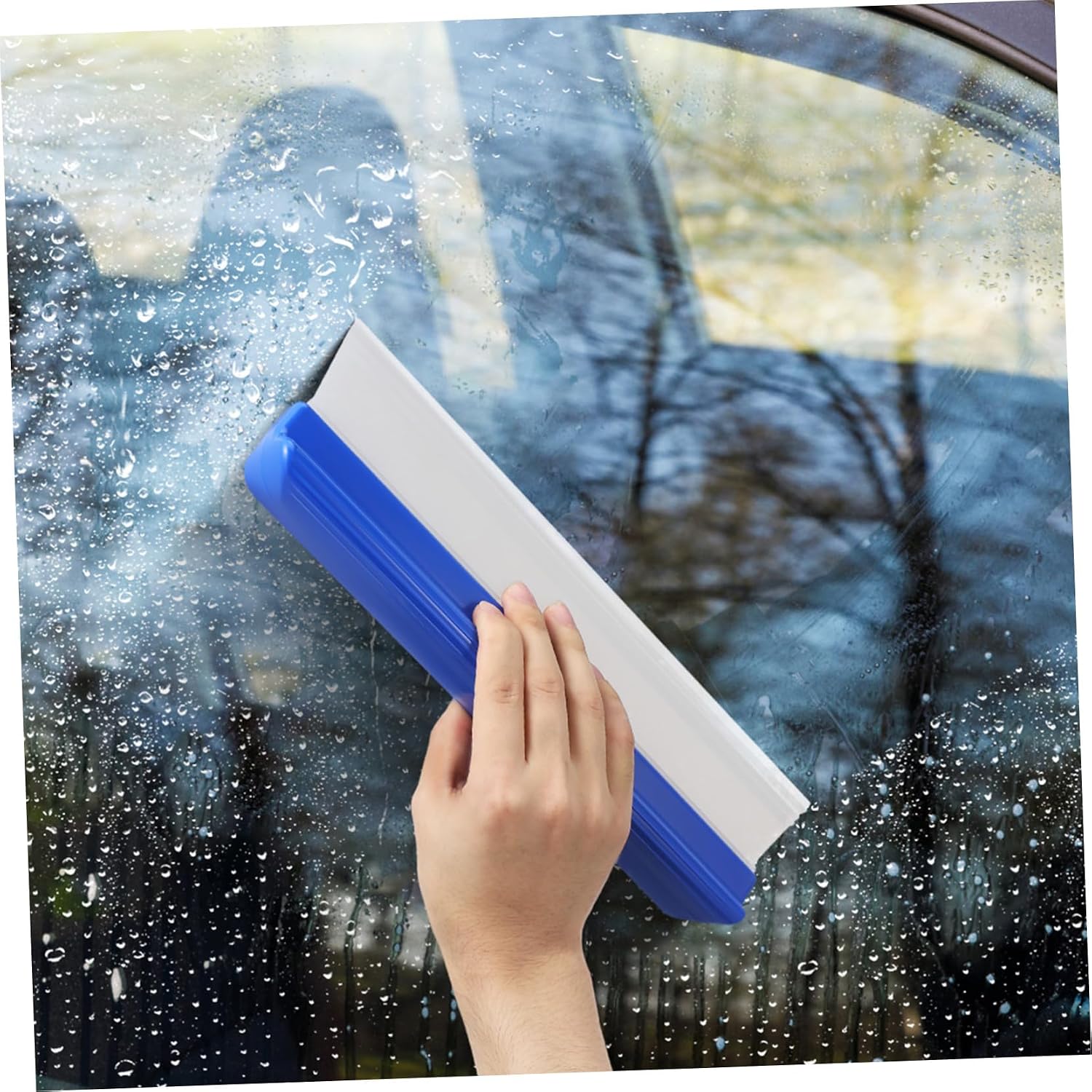 Ergonomic Car Squeegee for Windows and Windshields Water Scraper for Car Washing and Shower Glass Cleaning Multipurpose Handheld Window Cleaner Safe Delicate Surfaces