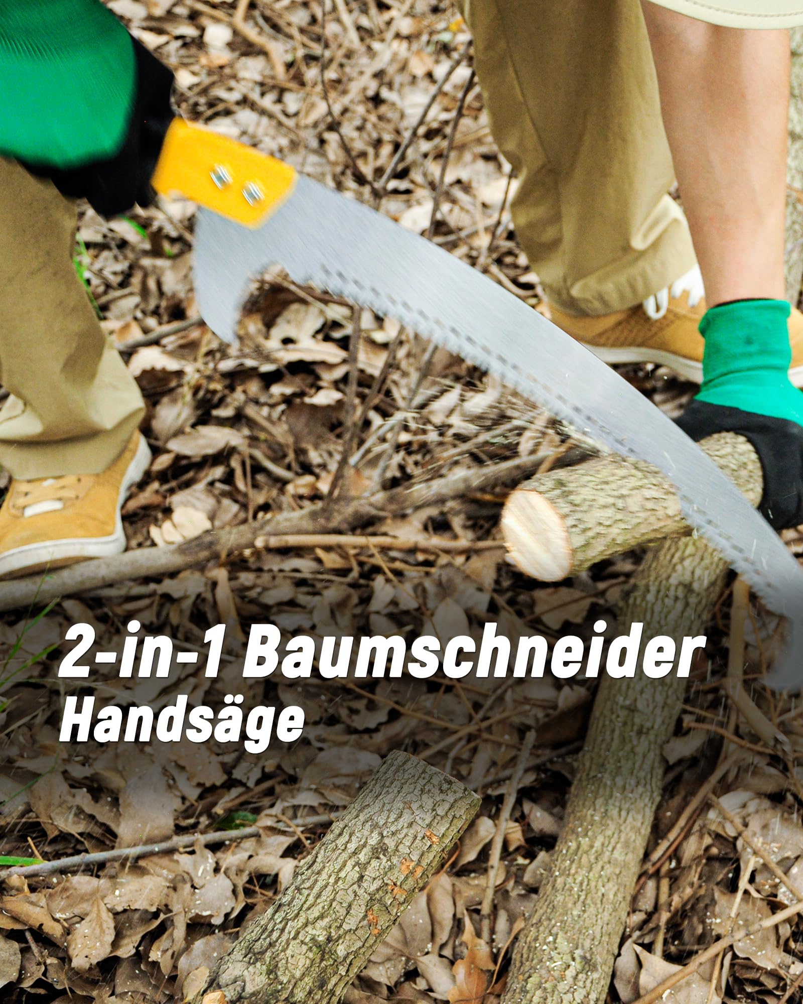 Astsägen mit Stiel zum Baumschnitt 4,3M Leichtgewichtige manuelle Edelstahlverlängerung, hohe Baumsäge mit Klinge für Trimmer, Äste, Baumschneider bei Forstwirtschaft, Hof, Garten und