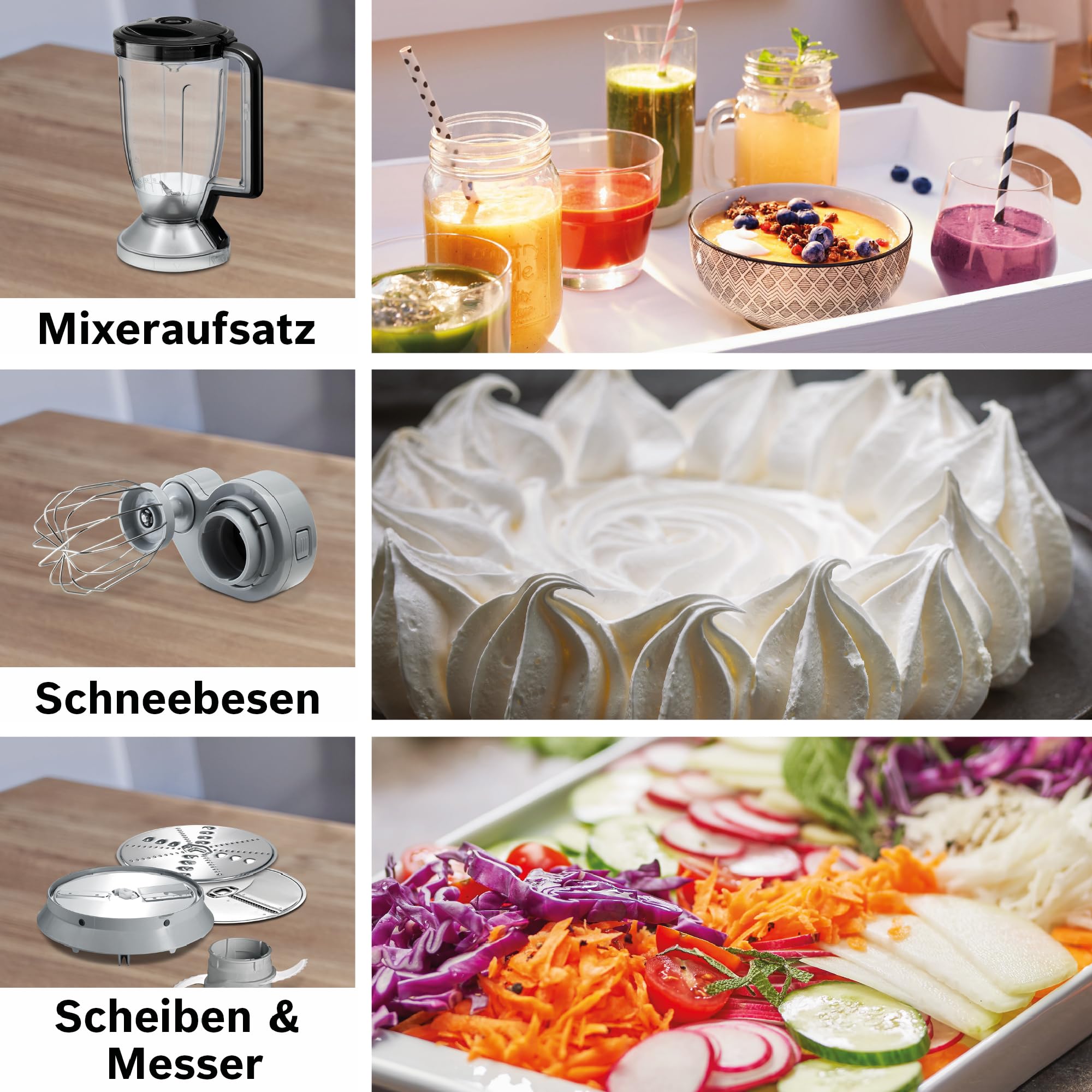 Bosch Kompakt-Küchenmaschine MultiTalent 8 MC812M814, vielseitig, XXL-Rührschüssel 3,9 L, Mixer 1,5 L, Universalmesser, Rührbesen, schneiden und raspeln (fein/grob), 1250 Watt, schwarz/edelstahl