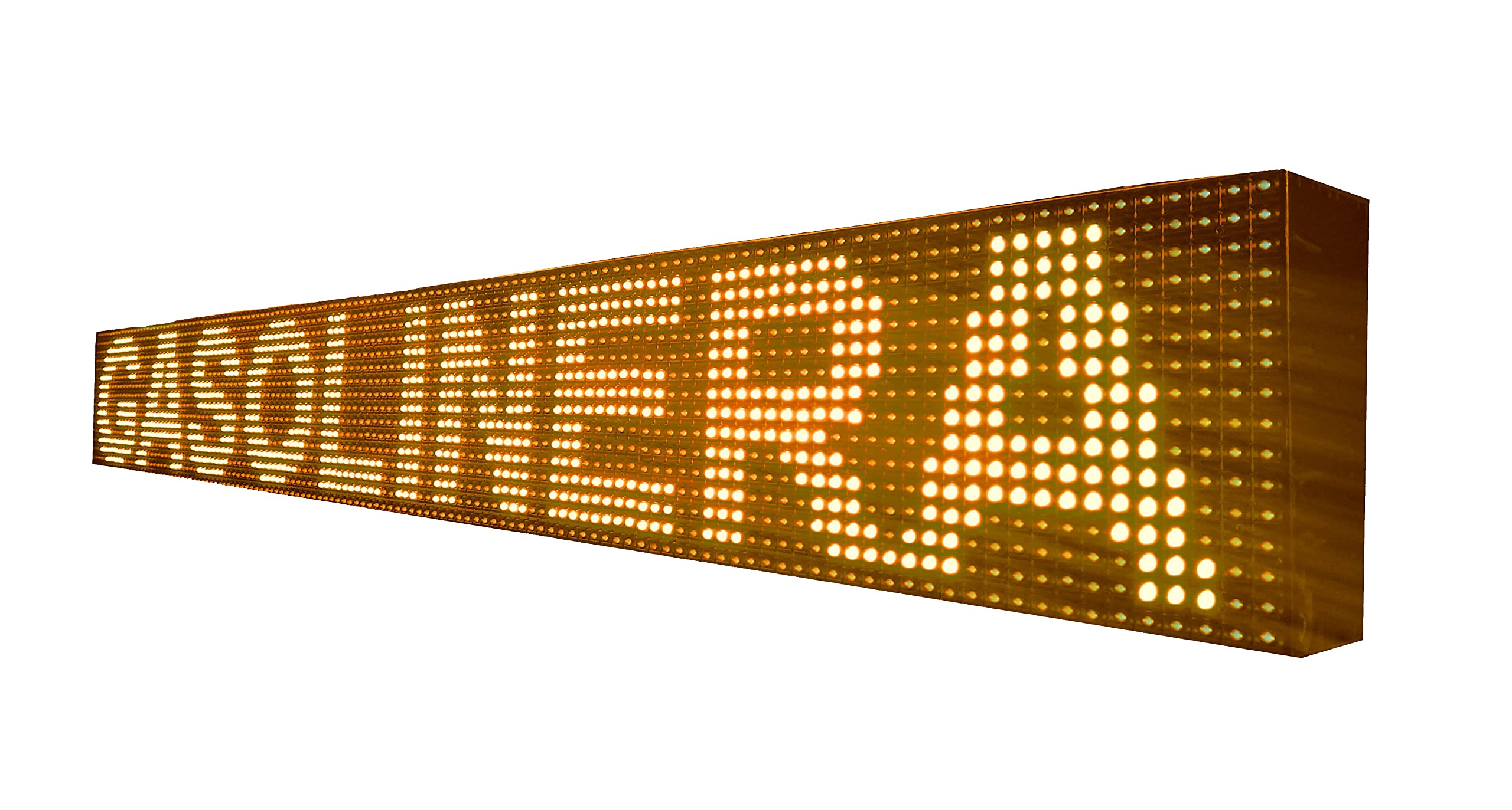CARTEL LED PROGRAMABLE LETRERO LED PROGRAMABLE PANTALLA LED PROGRAMABLE (128 * 16 cm, NARANJA ÁMBAR) ROTULO LED PROGRAMABLE CARTEL ELECTRÓNICO ANUNCIA TU NEGOCIO/PROGRAMMABLE LED PANEL BANDEROLA LED