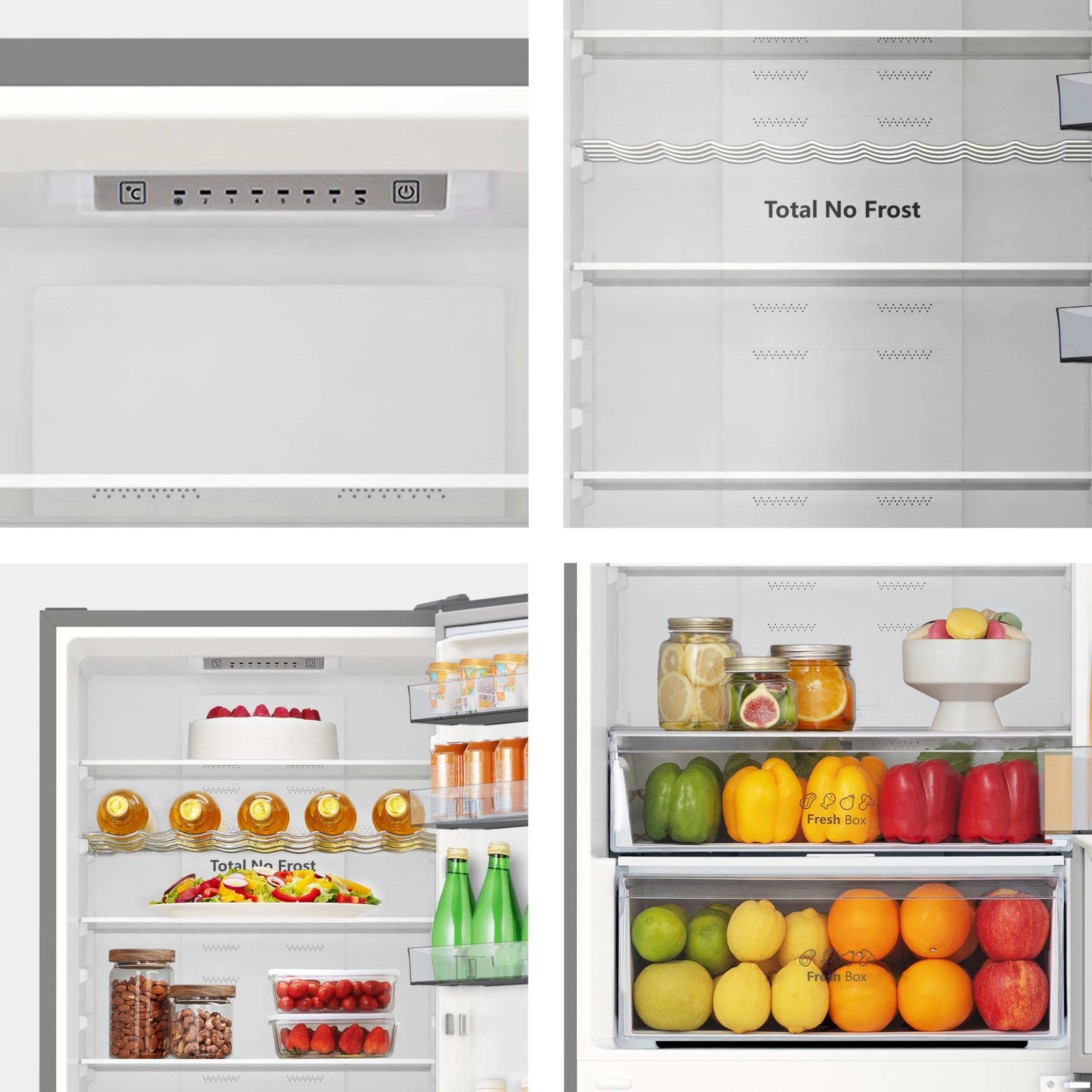 Hisense RB440N4ACA - Frigorífico Combi, Eficiente Clase A, Capacidad 336 L, Multi-air Flow, Micro Vents Cooling, Congelamiento Rápido, Total No Frost, Puerta Reversible, Color Inox