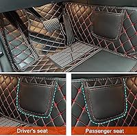 Vista 5 de Alfombrillas Personalizadas para Automóvil que se Ajustan al 95% de Todos los Climas, Alfombra de Cuero de Lujo con Patrón de Diamante, Alfombrillas