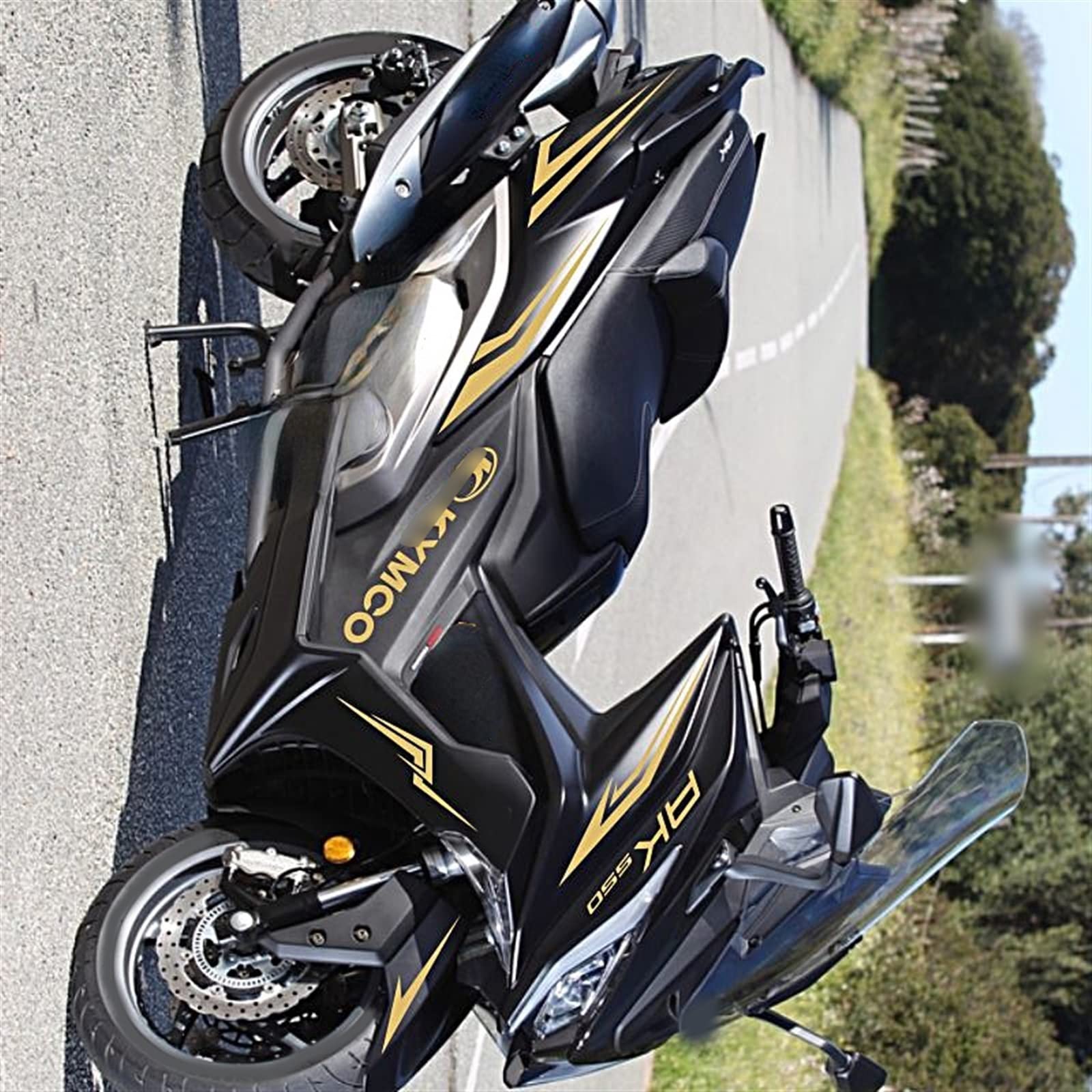 Autocollants Résine 3D Protections Latéral Compatible Scooter Kymco Ak
