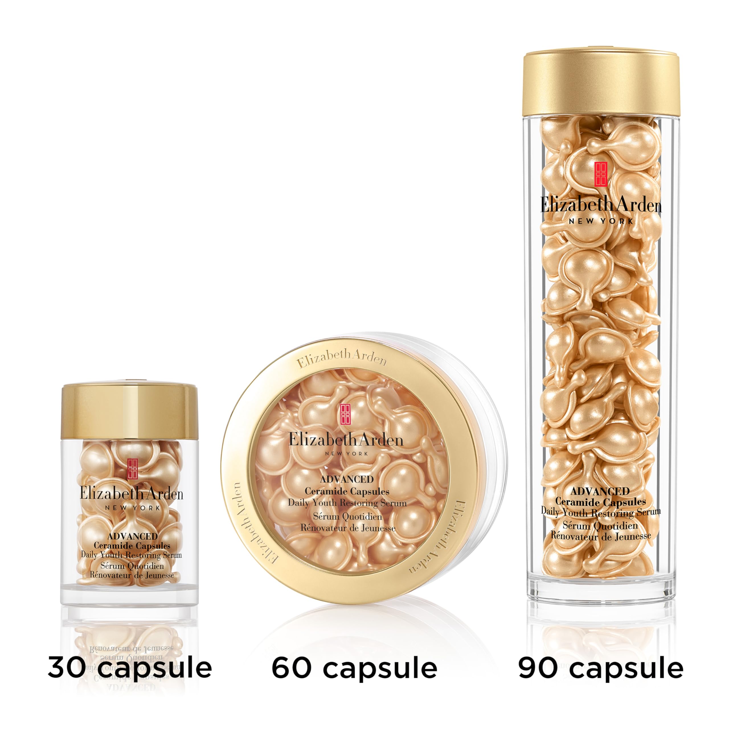 Elizabeth Arden - Advanced Ceramide, Capsule di Siero di Ceramide, con Olio di Tsubaki, Triplo Effetto Anti-Età, Ripara, Idrata e Leviga le Rughe, Dose Singola, Applicare 1 al Giorno